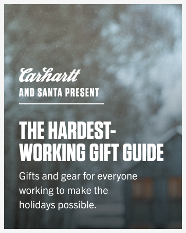 Shop Carhartt’s hardest-working holiday gifts, durable comfort built to outlast the season.