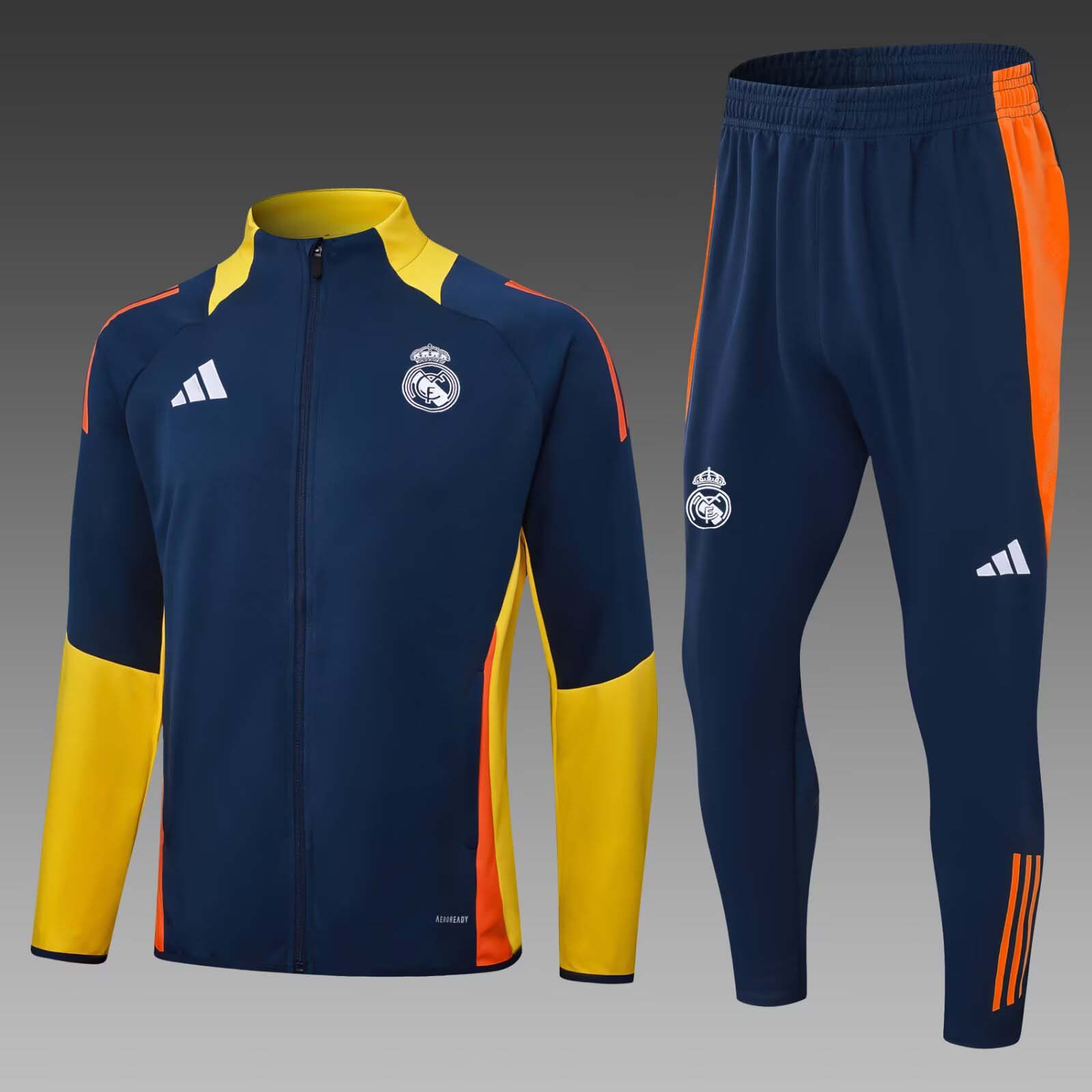 2024/2025 Real Madrid Half-Pull Training Suit Royal blue Football Shirt 1:1 Thai Quality Set:football jersey mysite: unitedjerseyfootball 邓江浪:football