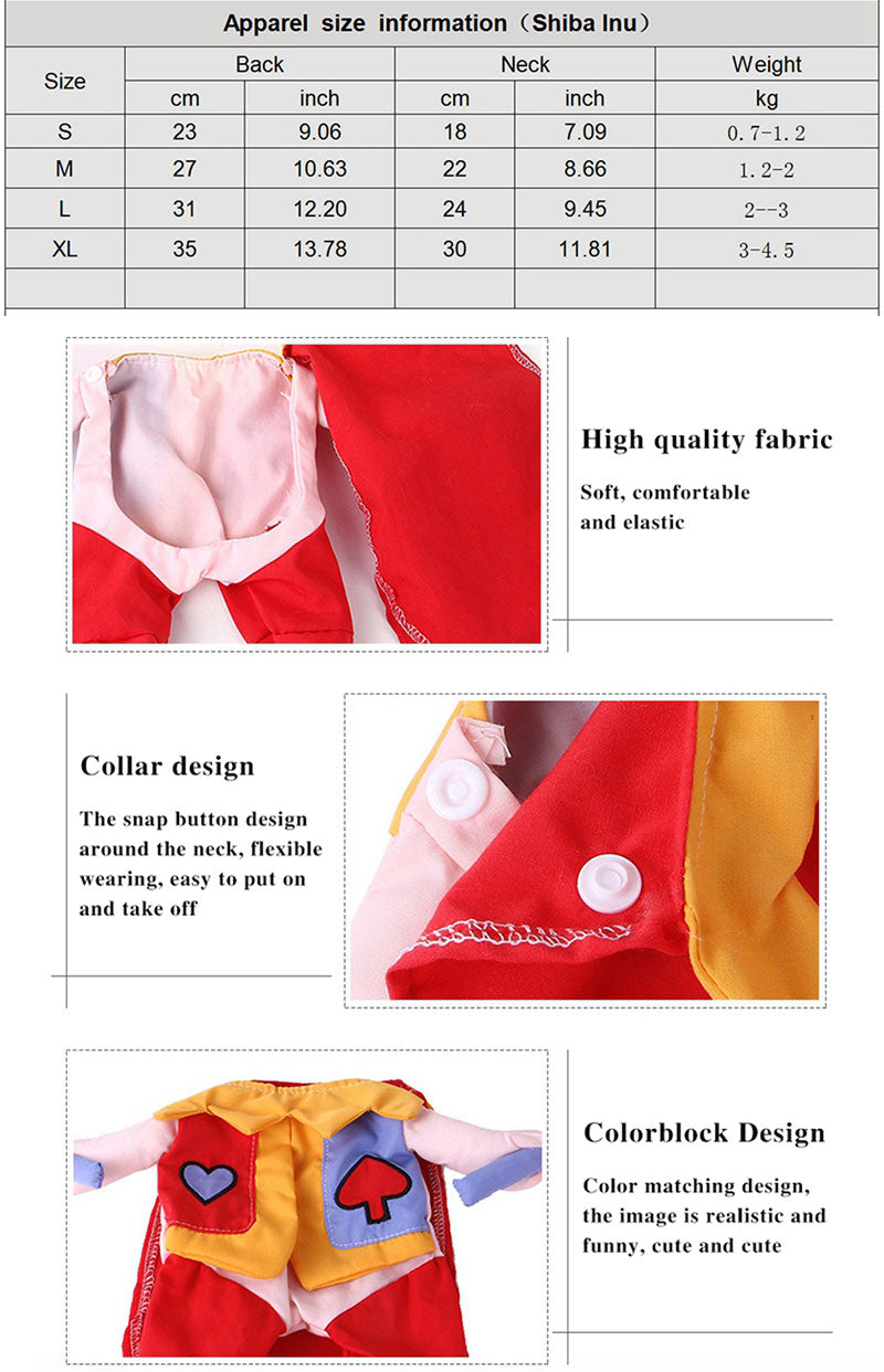 Cat Joker Costumes Pet Halloween Christmas Cosplay Dress Hoodie Funny Outfits