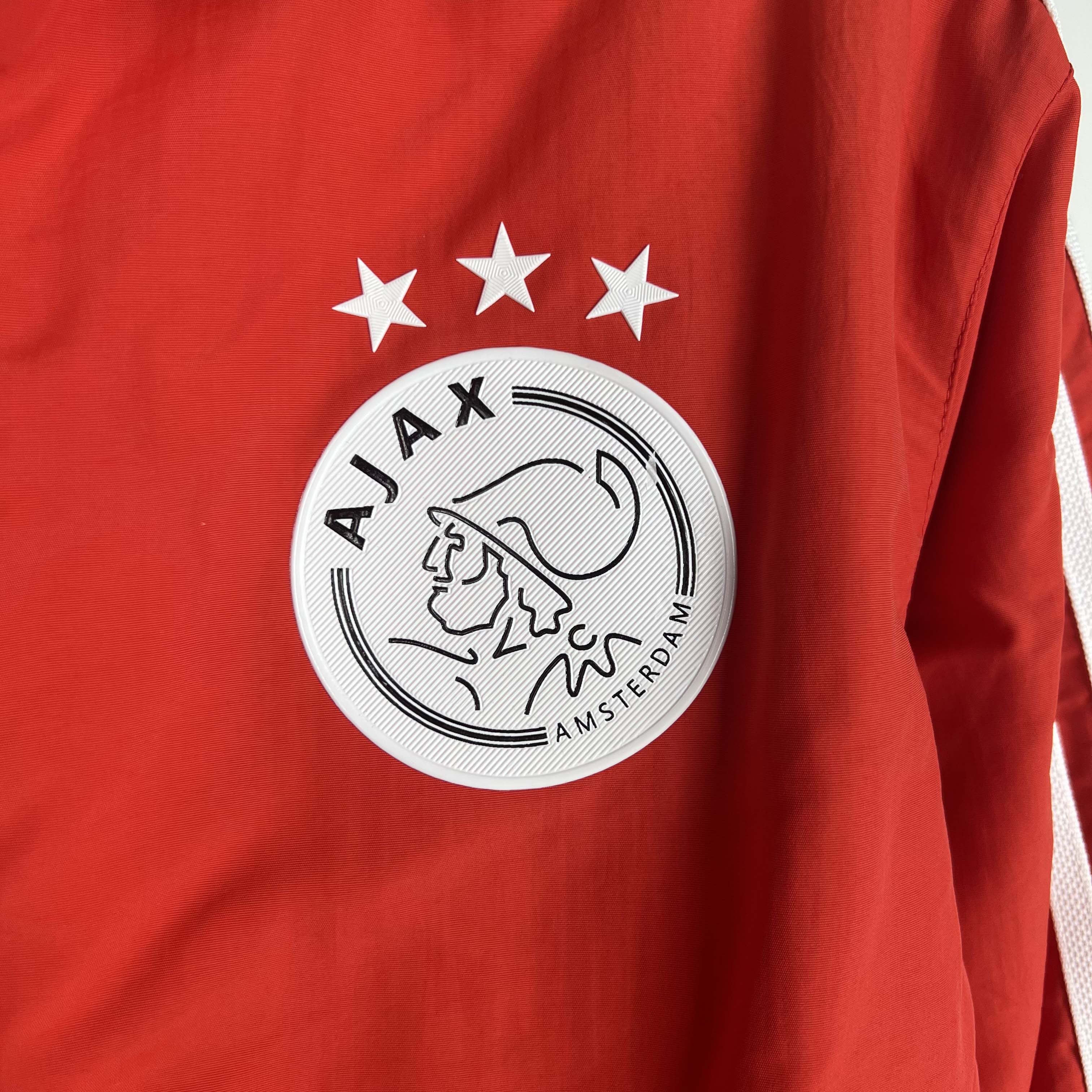 2023/2024 Ajax Reversible Windbreaker(Red-White)Soccer Jersey 1:1 Thai Quality:football jersey mysite: unitedjerseyfootball 邓江浪:football