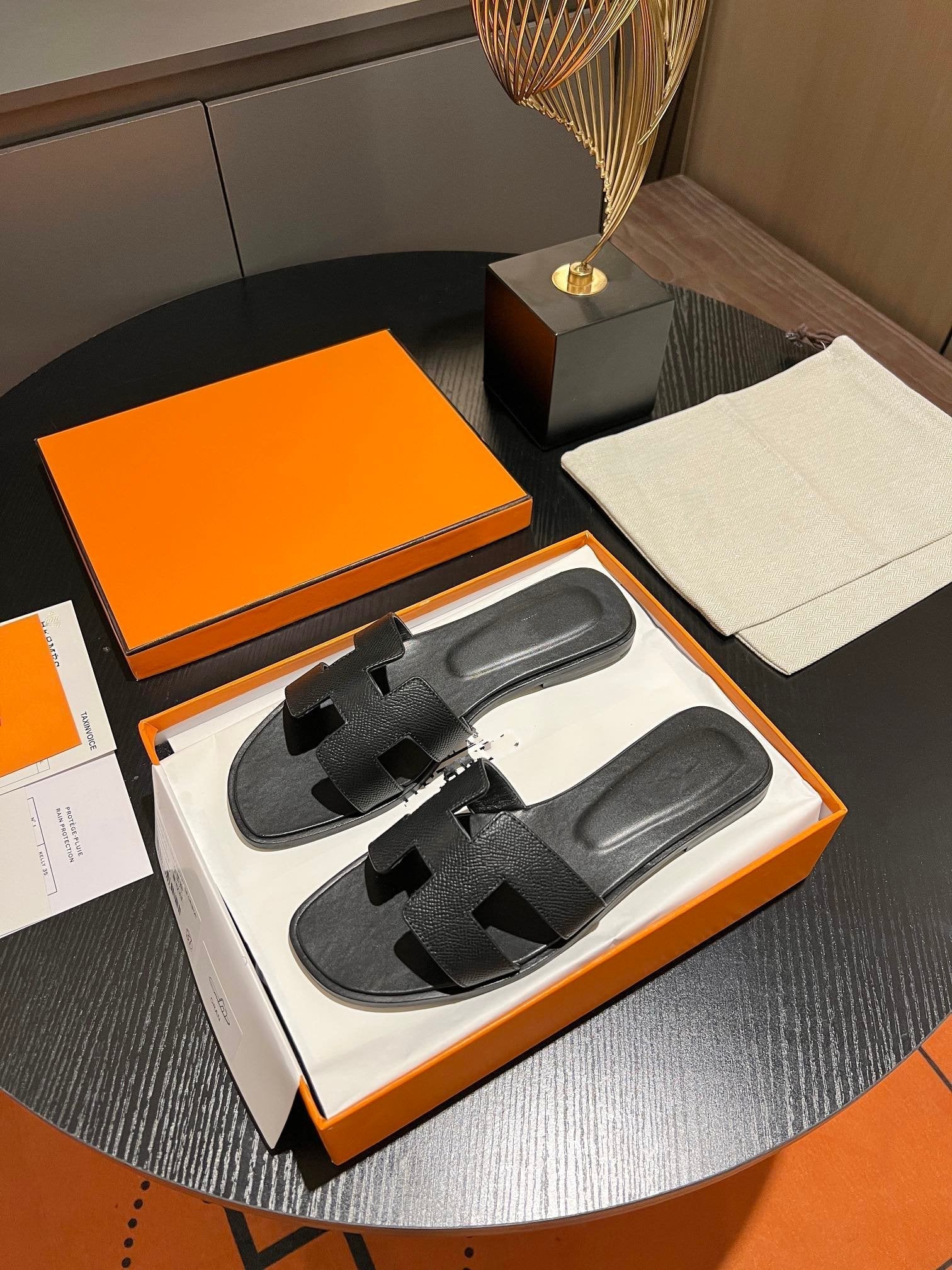 0RAN SANDAL Leather Black、mysite、Cacoeks