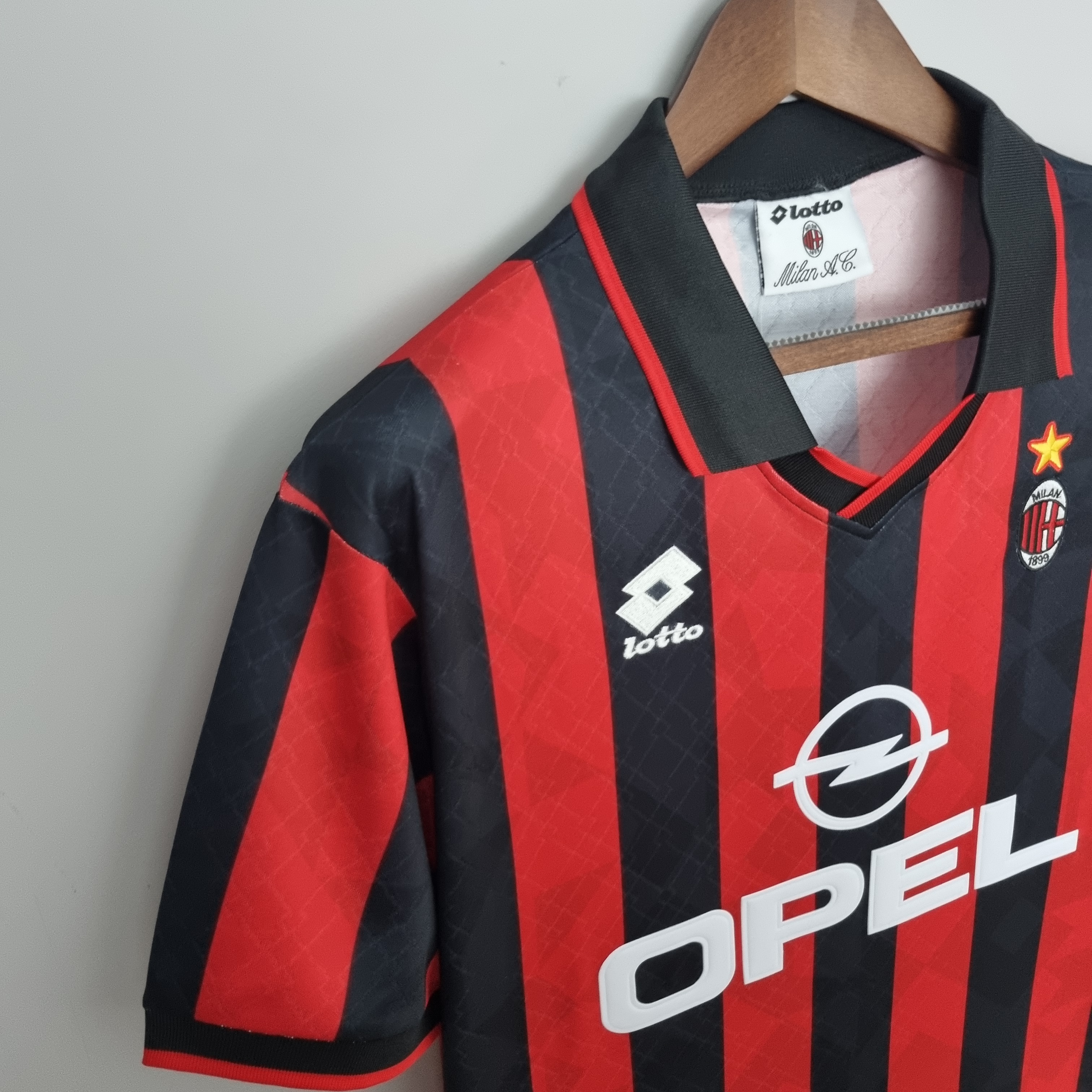 JerseysGala.com | Retro AC Milan 95-96 Home Stadium Jersey -Customize Name, Number and Patch | Worldwide Shipping