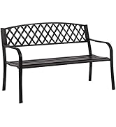 Park Bench Metal Bench 50 Garden Bench Chair Outdoor Benches Clearance Patio Bench Yard Bench Por...
