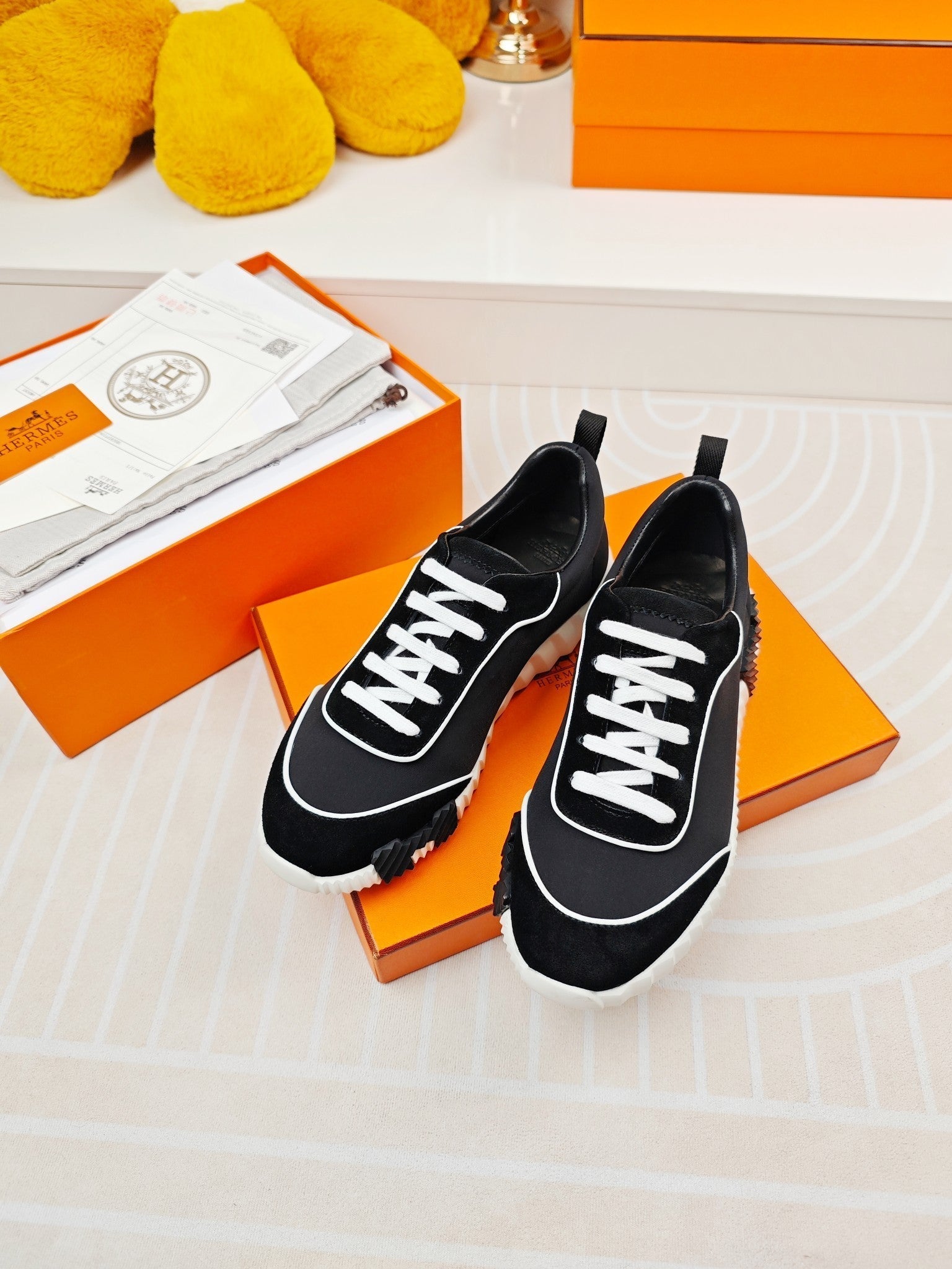 BOUNCING SNEAKERS BLACK CALFSKIN STYLIZED、mysite、Cacoeks
