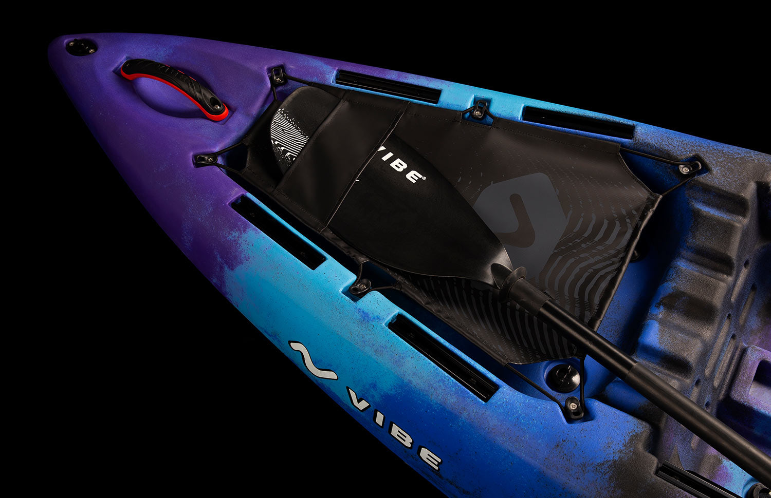 Yellowfin 120 kayak flat open deck Yellowfin 120 Kayak Flex Top Cover with Paddle park