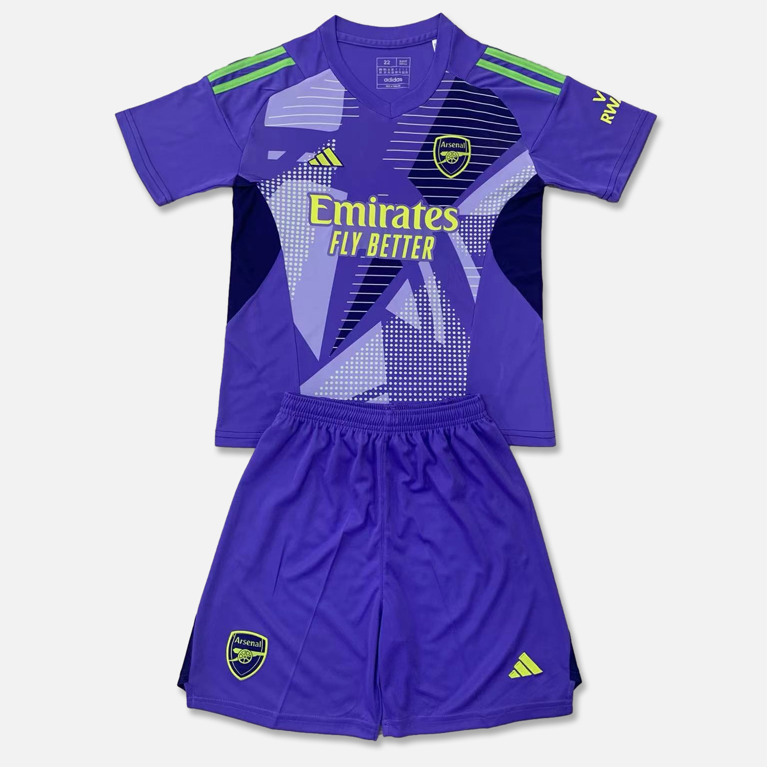 Higojerseys-Arsenal 24-25 Purple Goalkeeper Men's Adult Jersey Set - Fans Version