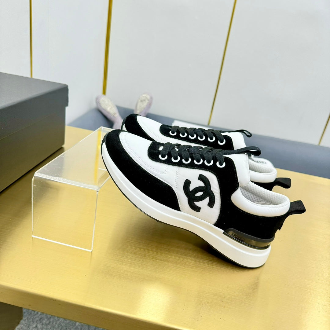 CLASSIC TRAINER IN BLACK MIX WHITE MERCERIZED VELVET、mysite、Cacoeks