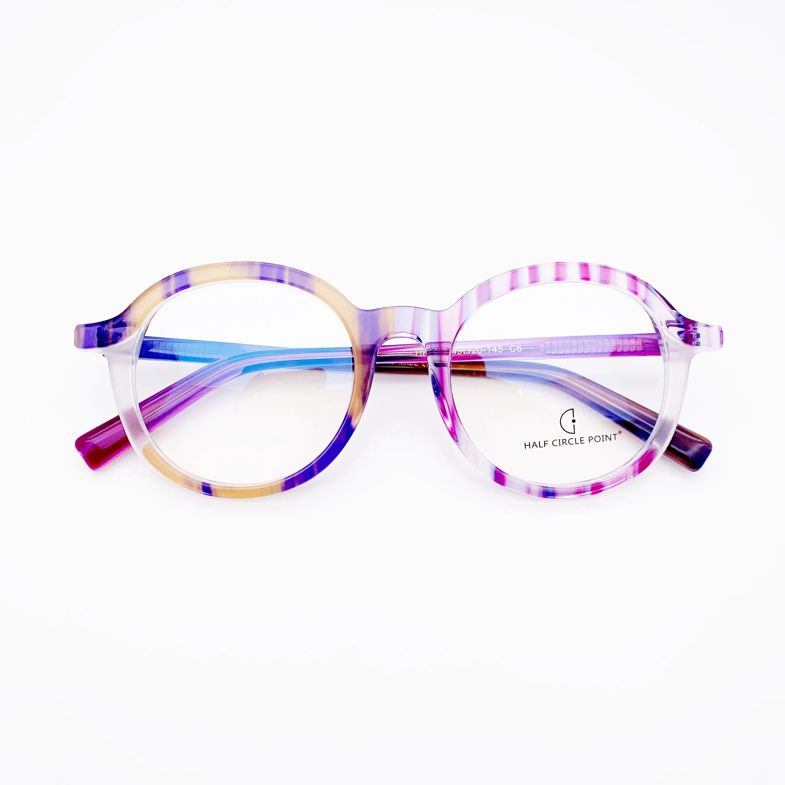 Belight Optical  2021 New Arrvial Fancy Vintage Retro Acetate Unique Colorful Design Spectacle Frame Precription Lens HP264