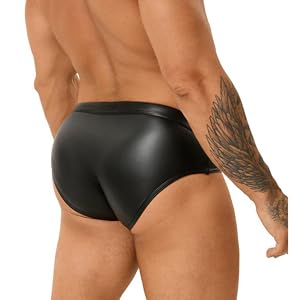 Men&#39;s Faux Leather Underwear