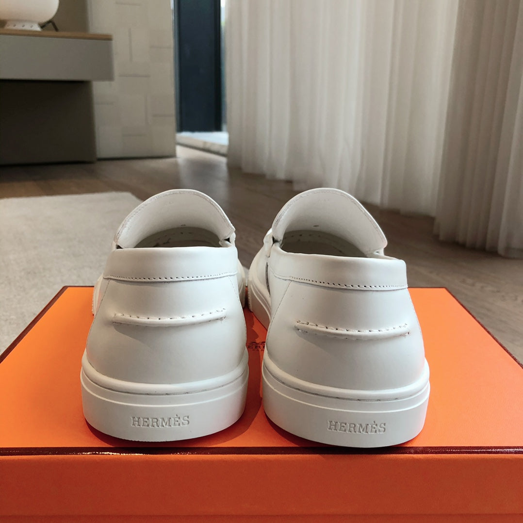 IKE SLIP-ON SNEAKER WHITE CALFSKIN、mysite、Cacoeks