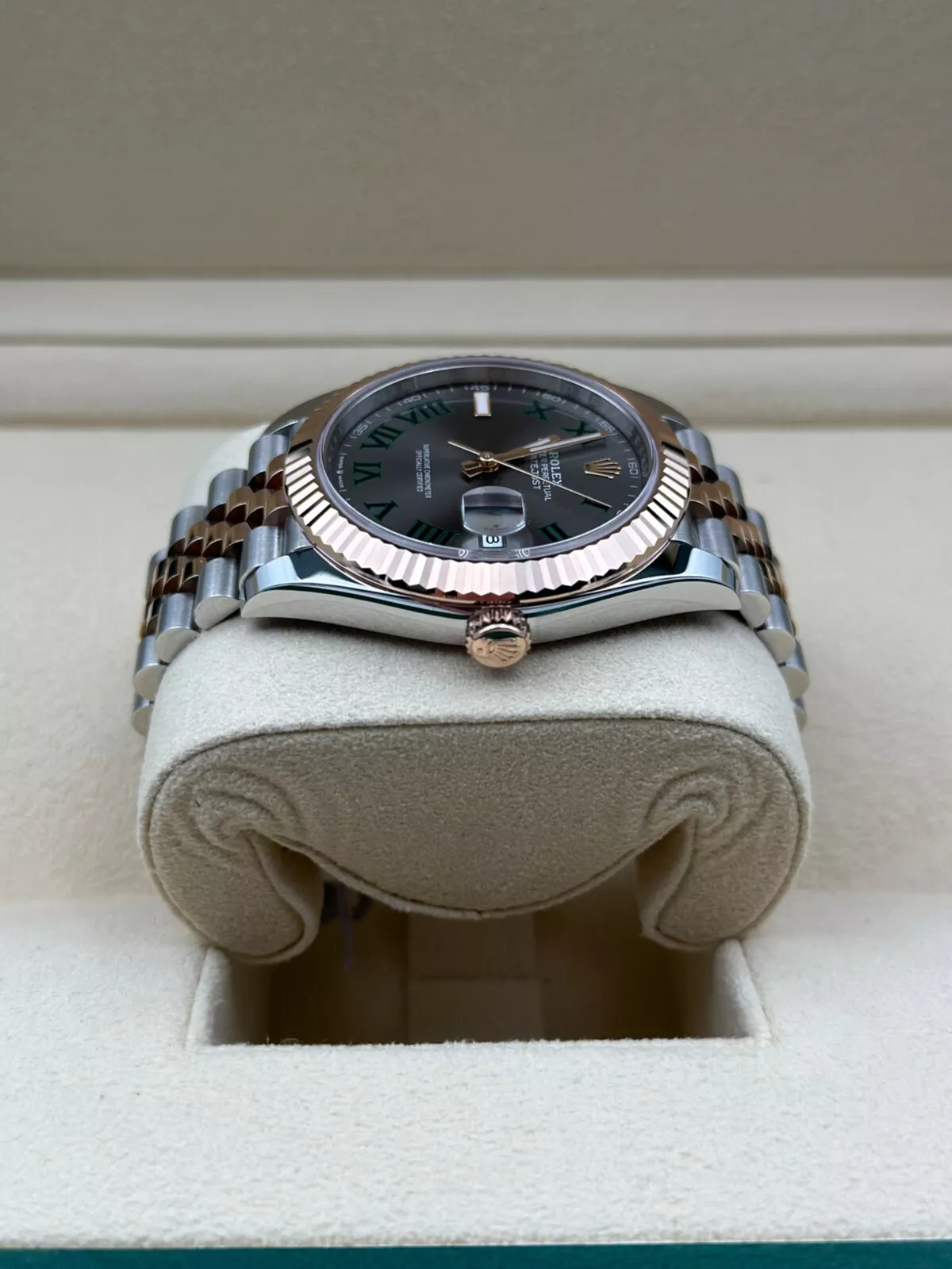 Rolex Datejust 41mm Super Clone Swiss Watch Everose Two Tone Jubilee Bracelet Chocolate Dial Ref M126331-0016-3235 Swiss Movement