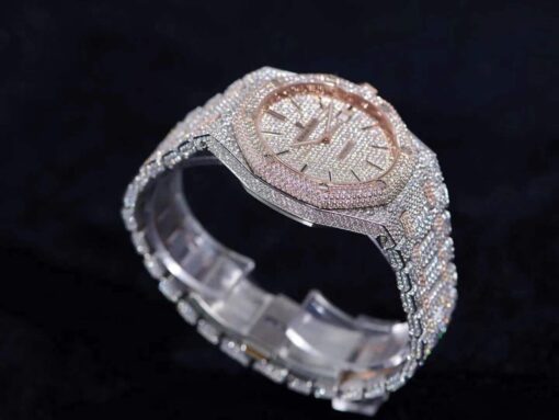 Audemars Piguet Royal Oak Selfwinding 15400SR.OO.1220SR.01 Iced Out Replica-fasswatch