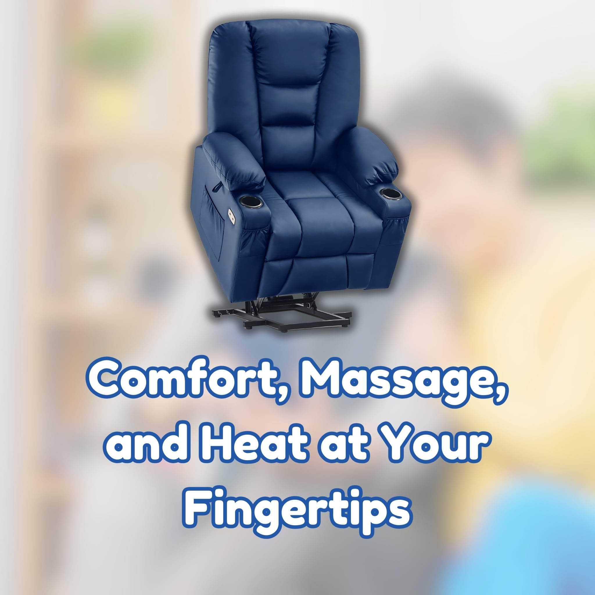 MCombo 7406 Power MCombo Power Lift Recliner: Comfort, Massage, and Heat at Your FingertipsRecliner: Luxurious and Low-Maintenance