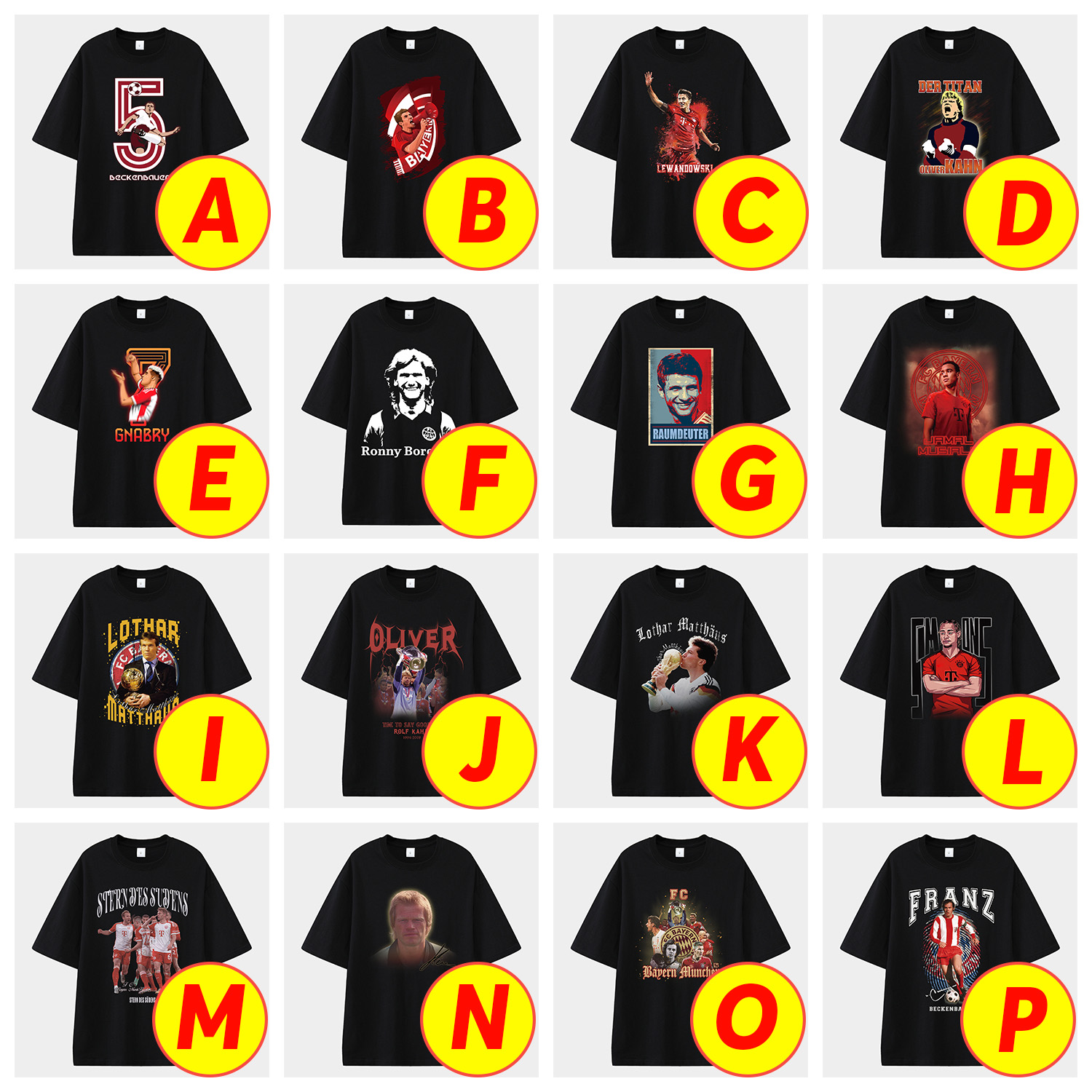 UltraTrikot-Bayern Munich 125th Legendary Players Unisex Pure Cotton T-shirt