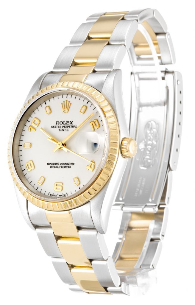 Replica Rolex Oyster Perpetual Date 34mm White Dial 15223-fasswatch