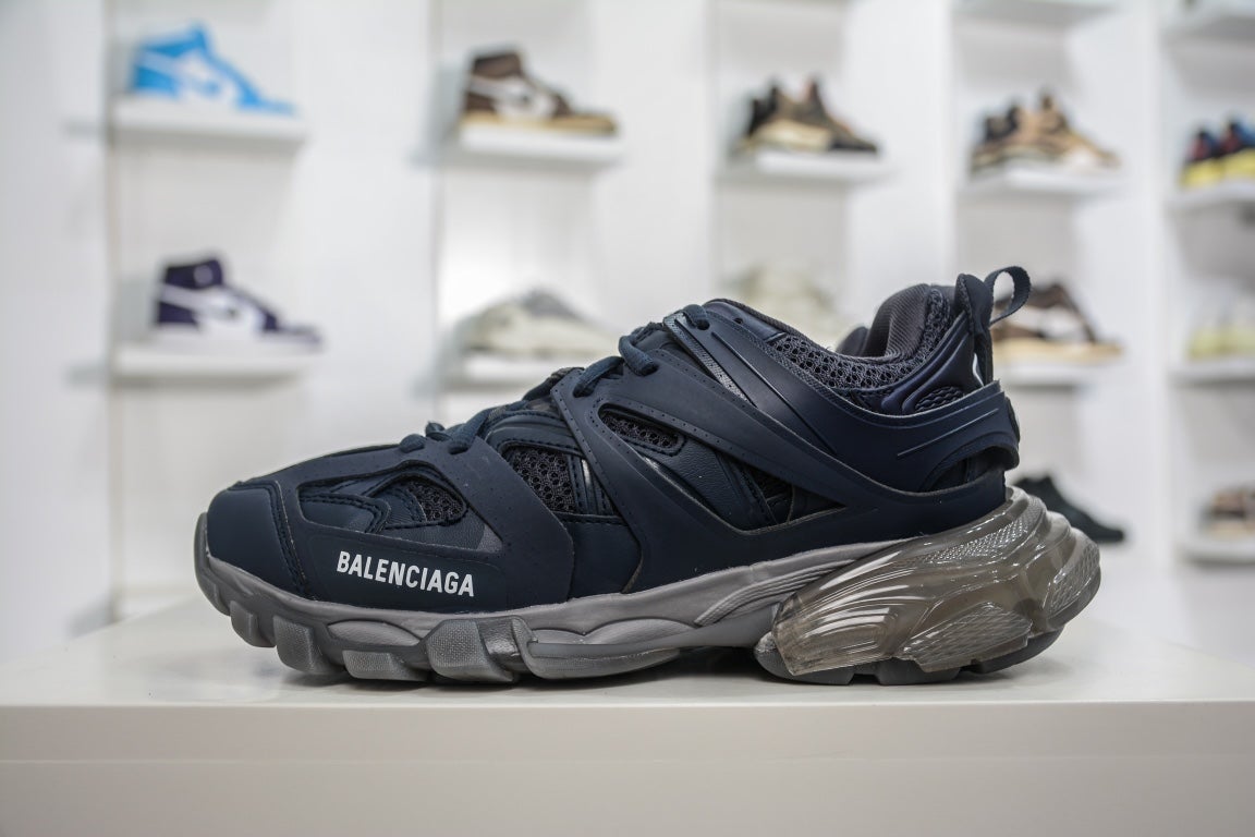 Balenciaga Track Clear Sole Sneaker in Dark Navy、mysite、Cacoeks