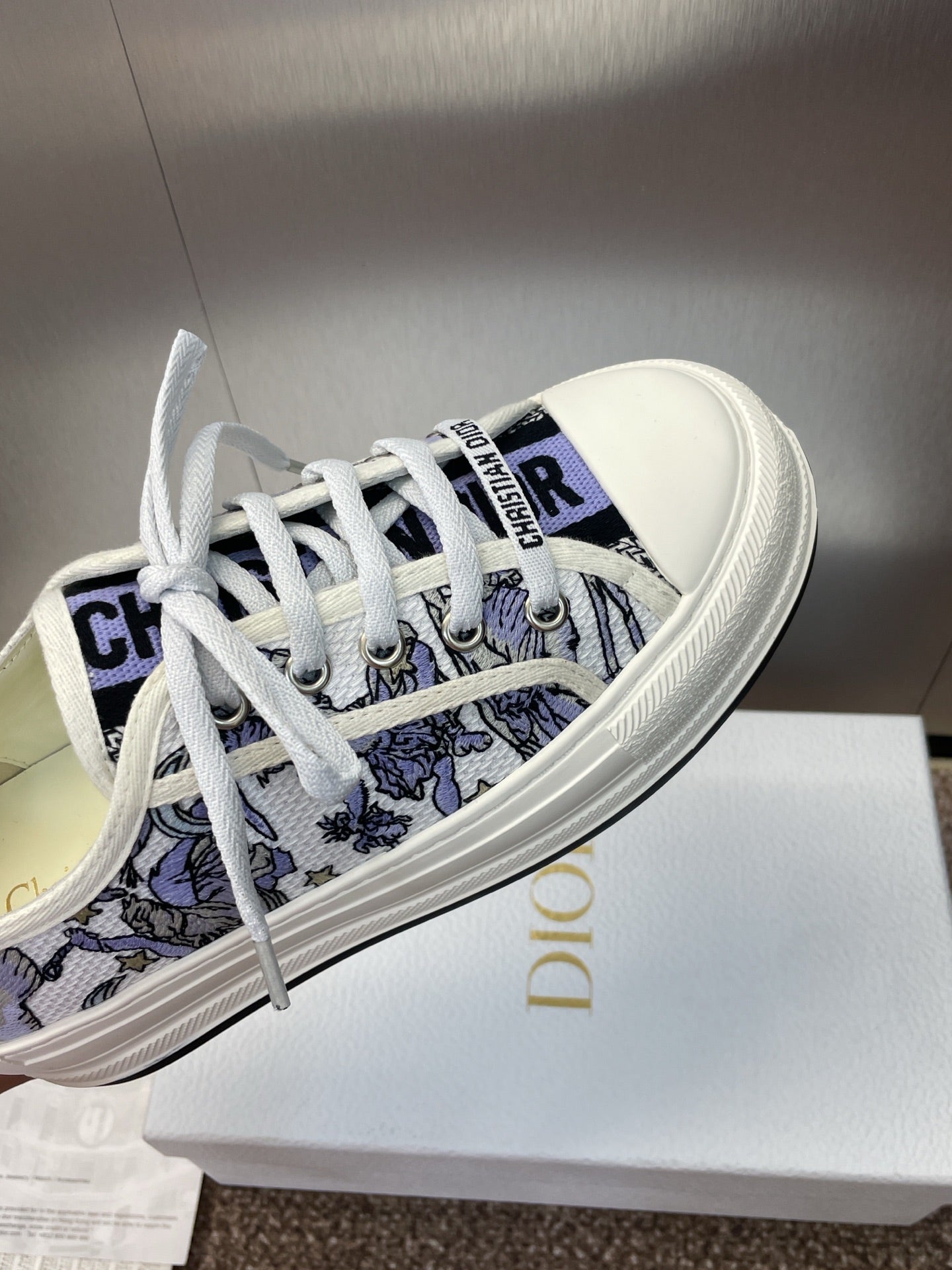 DIOR 25S WALK'N' SNEAKER IN BLUE TOILE DE JOUY EMBROIDERED COTTON、mysite、Cacoeks