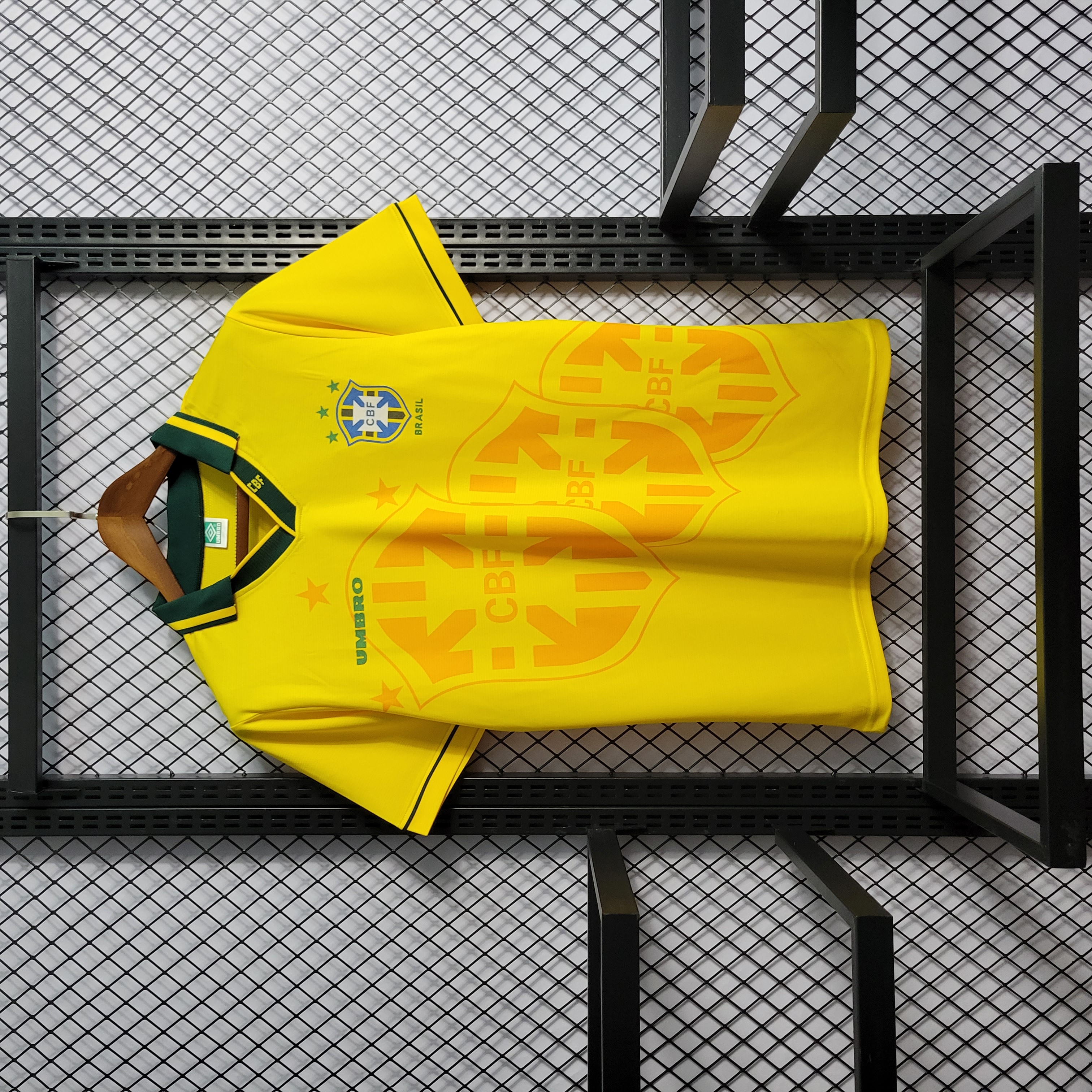 GlobeJersey-Retro Brazil 1994 Home Stadium Jersey