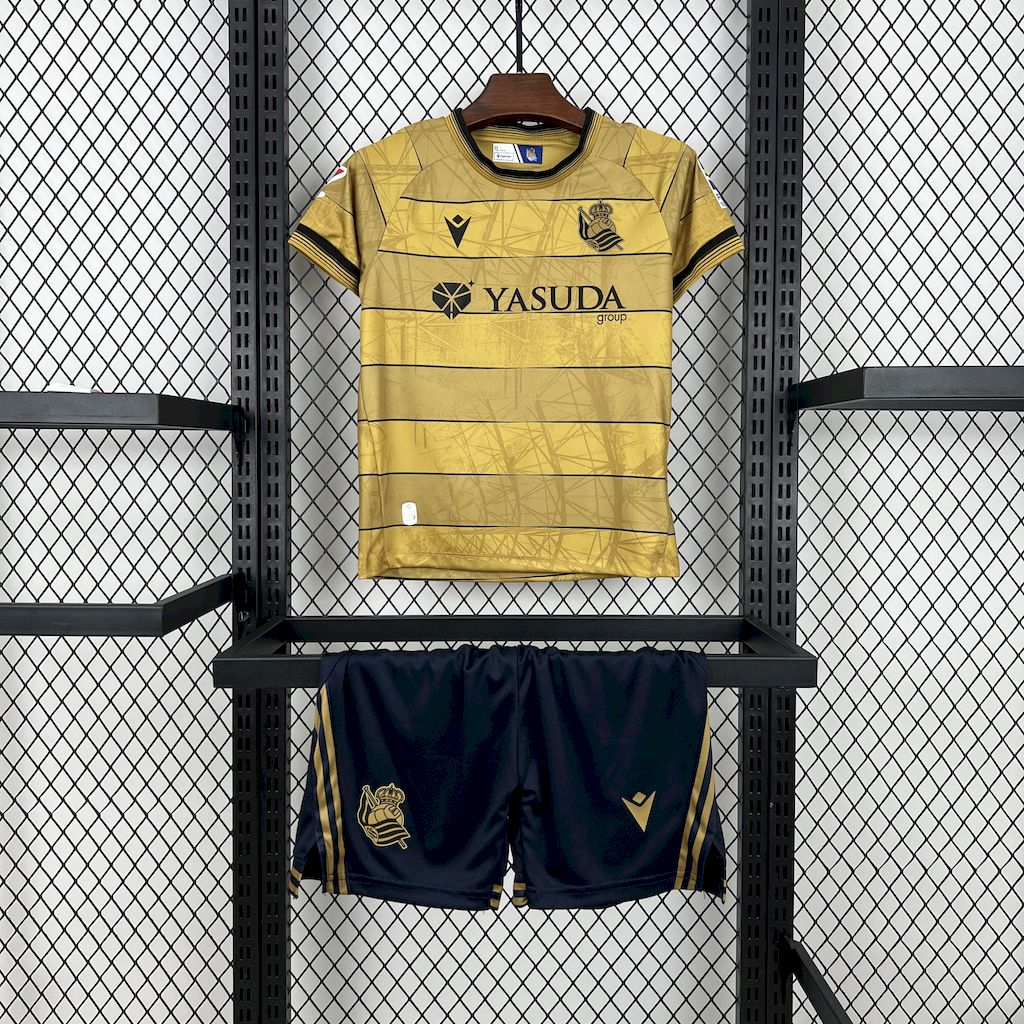 ManixJersey.com | Real Sociedad 24-25 Away Kids Kit -Customize Name, Number and Patch | Worldwide Shipping