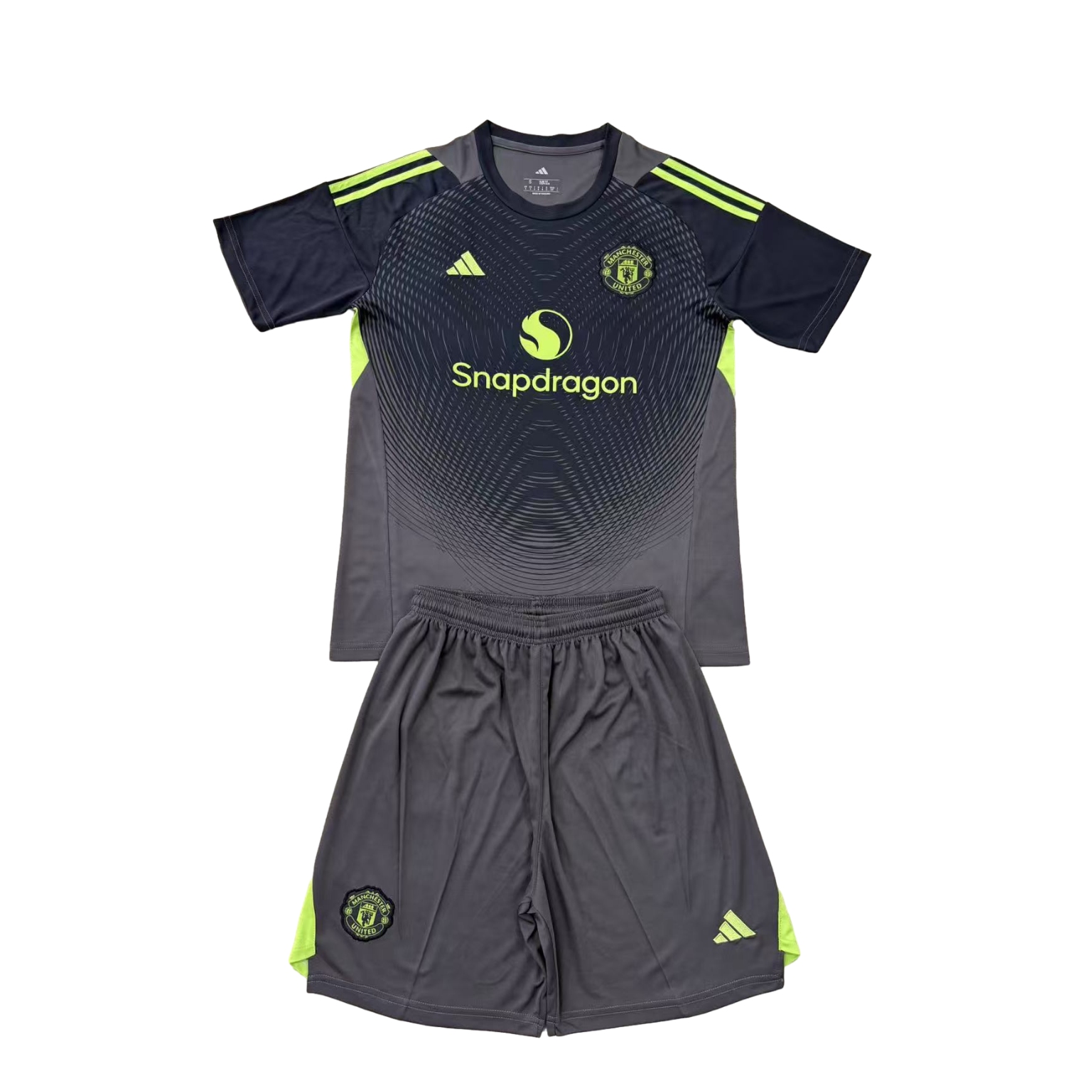 UltraTrikot-Manchester United 25-26 Grey Black Goalkeeper Men's Adult Jersey Set - Fans Version