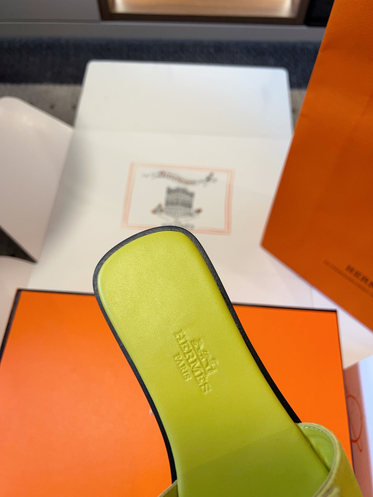 GIULIA FLAT SANDAL IN NEON YELLOW SUEDE、mysite、Cacoeks