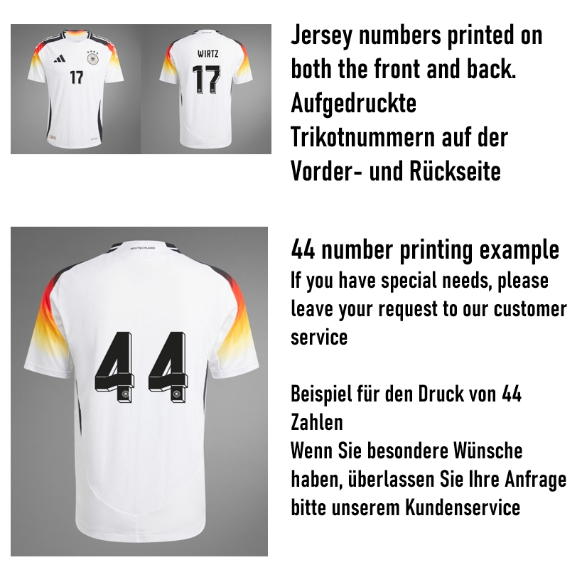 GlobeJersey-Germany 2024 Home Long Sleeve Jersey - Player Version