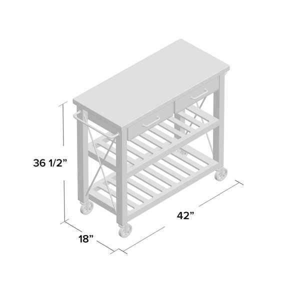 Ashwaubenon Wood Kitchen Cart