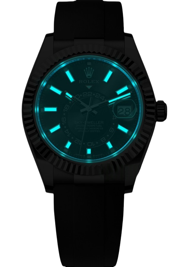 Rolex Sky-Dweller Black Dial Super Clone Swiss Replica Watch Oyster Bracelet Ref M336239-0002 Swiss 9002 Movement