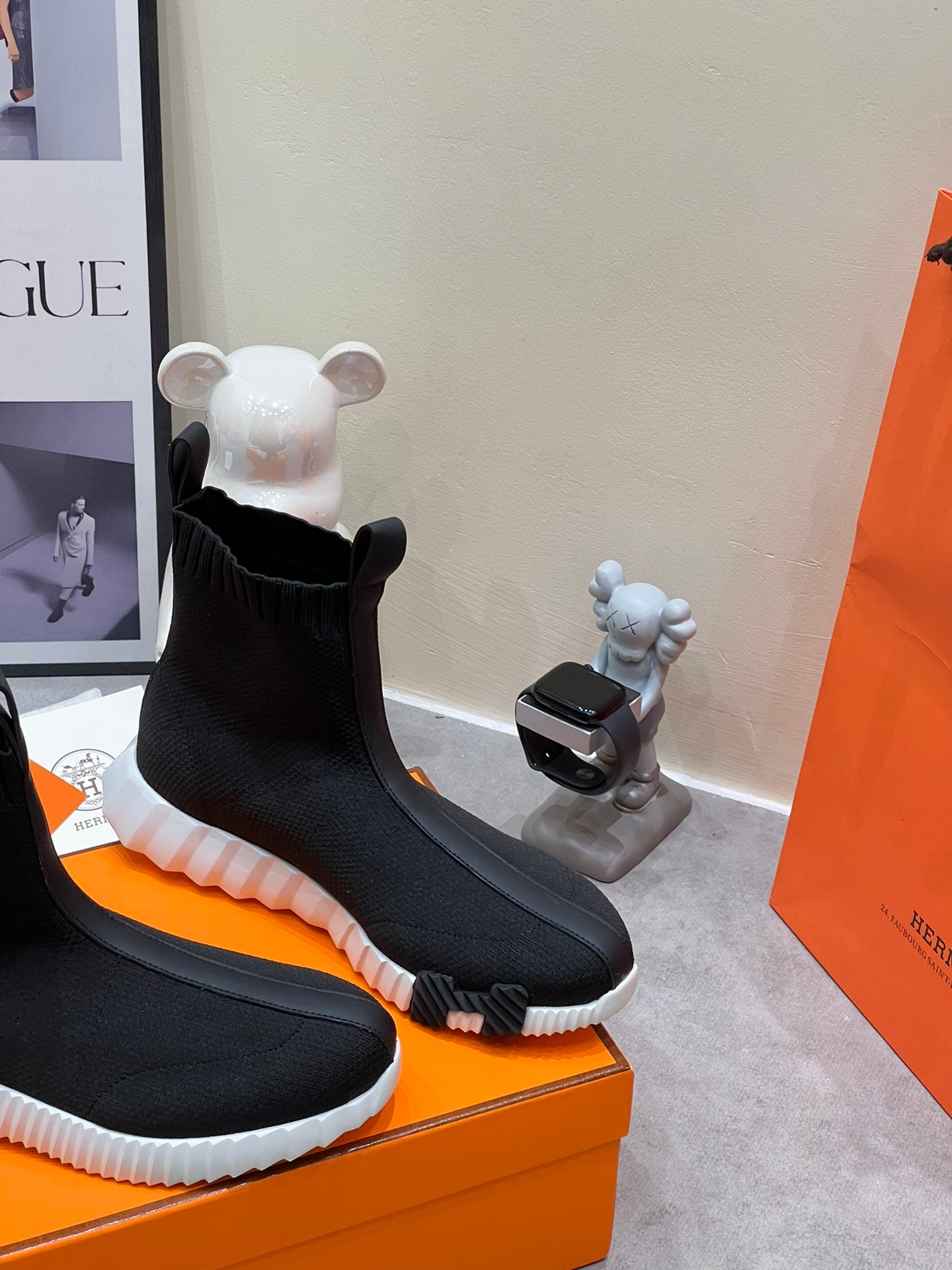 H FUN CLASSIC SNEAKER STYLISH BLACK FABRIC、mysite、Cacoeks