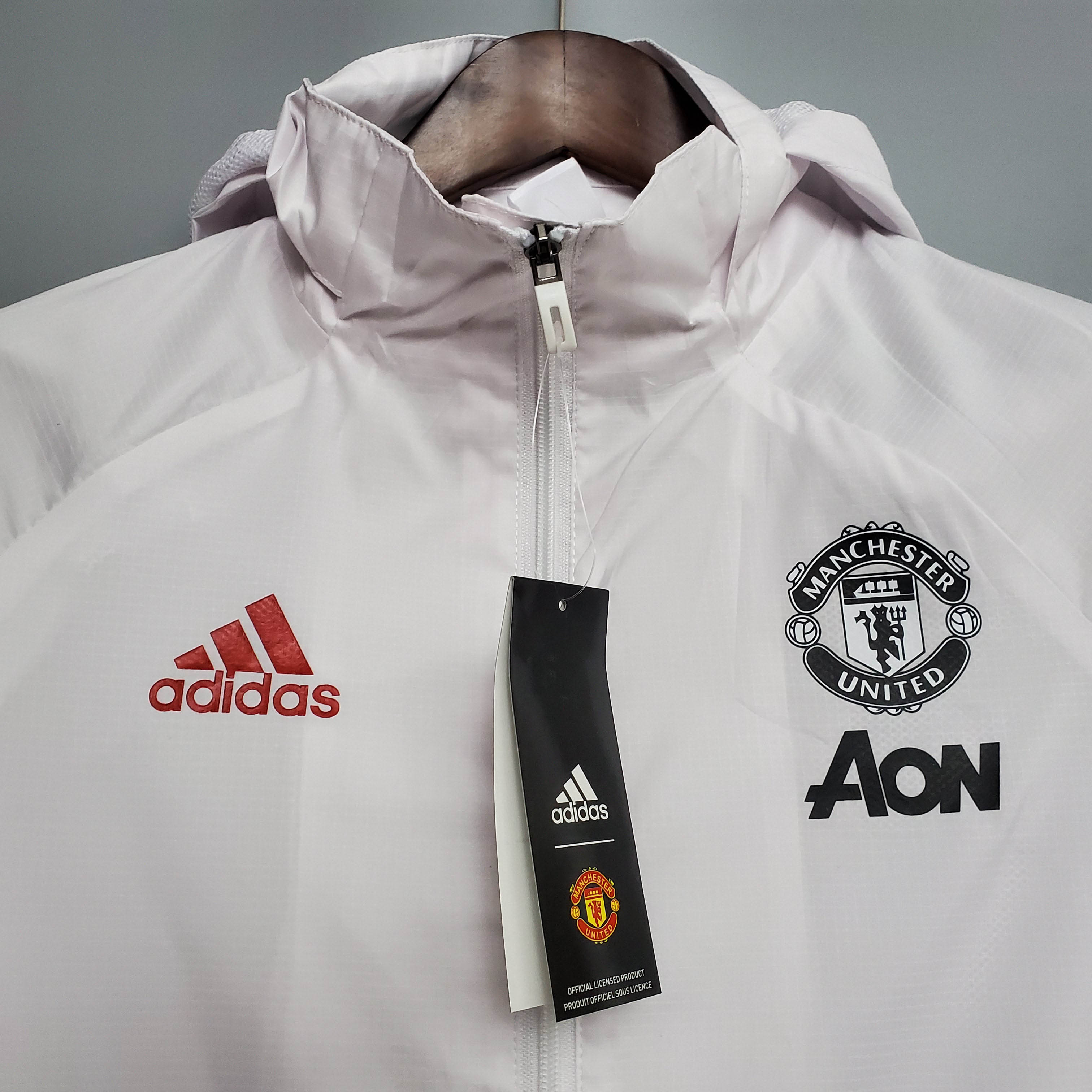 2021 Manchester United Jersey Windbreaker White(Black-Red Edge):football jersey mysite: unitedjerseyfootball 邓江浪:football