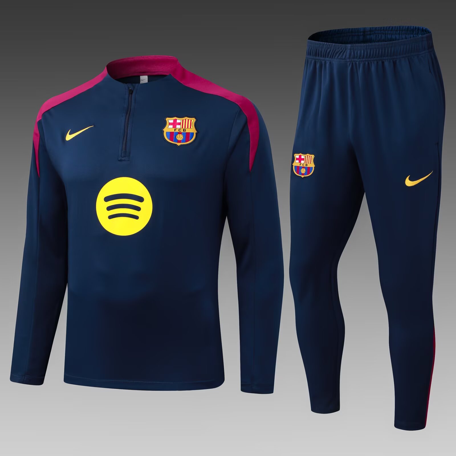 2025/2026 Barcelona Half-Pull Training Suit Royal Blue Jersey Set:football jersey mysite: unitedjerseyfootball 邓江浪:football