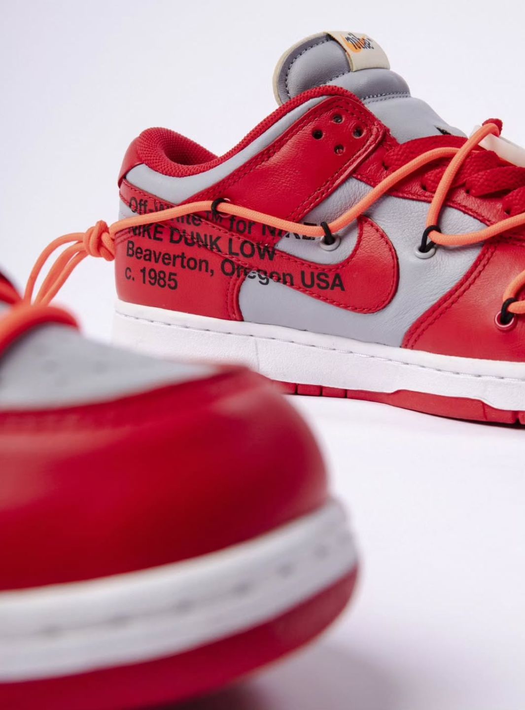 Nike Dunk Low Off-White University Red、NIKE、Cacoeks