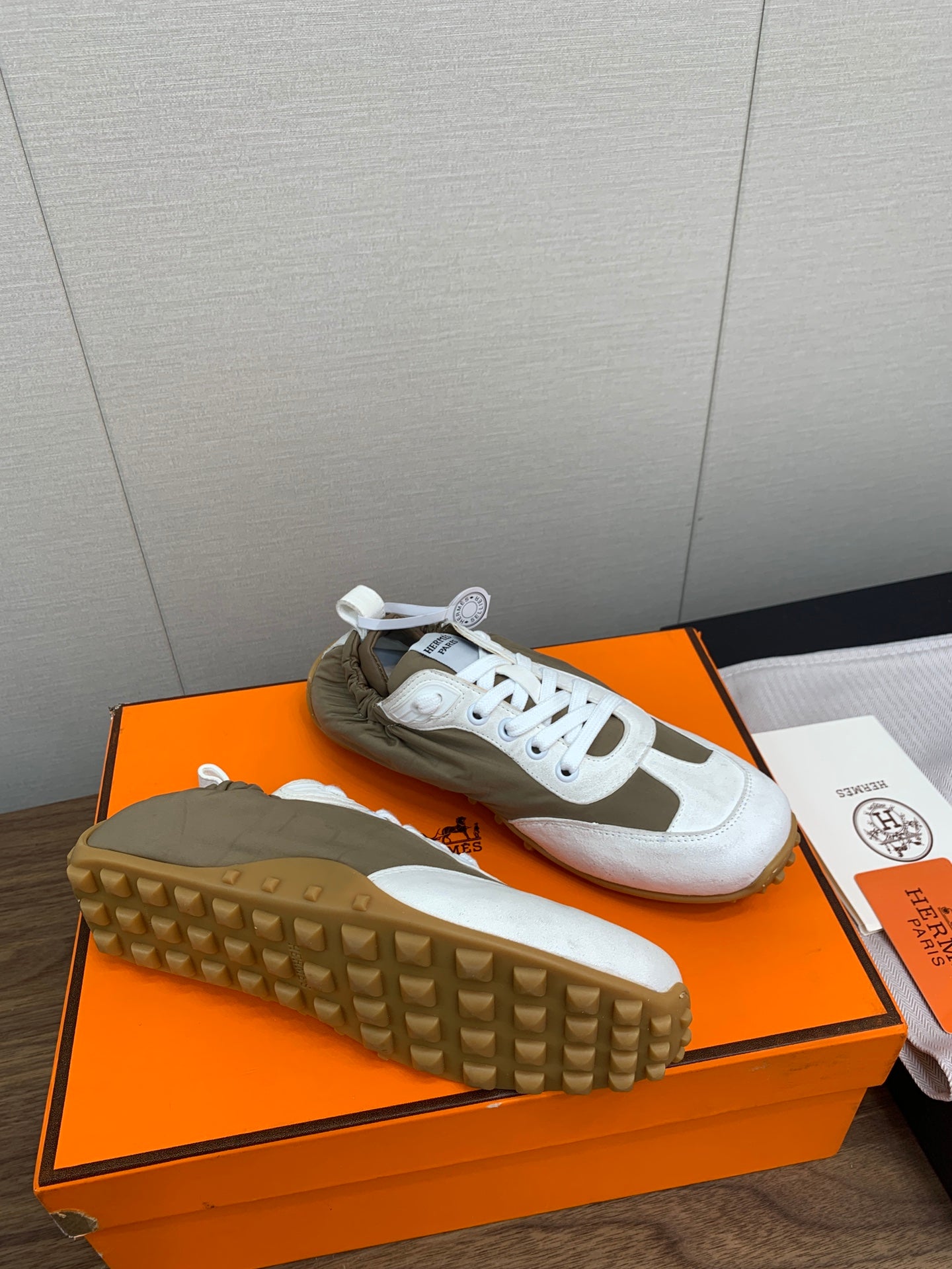 SKATEBOARD SHOES LIGHT GRAY MIX PEANUT CALFSKIN、mysite、Cacoeks