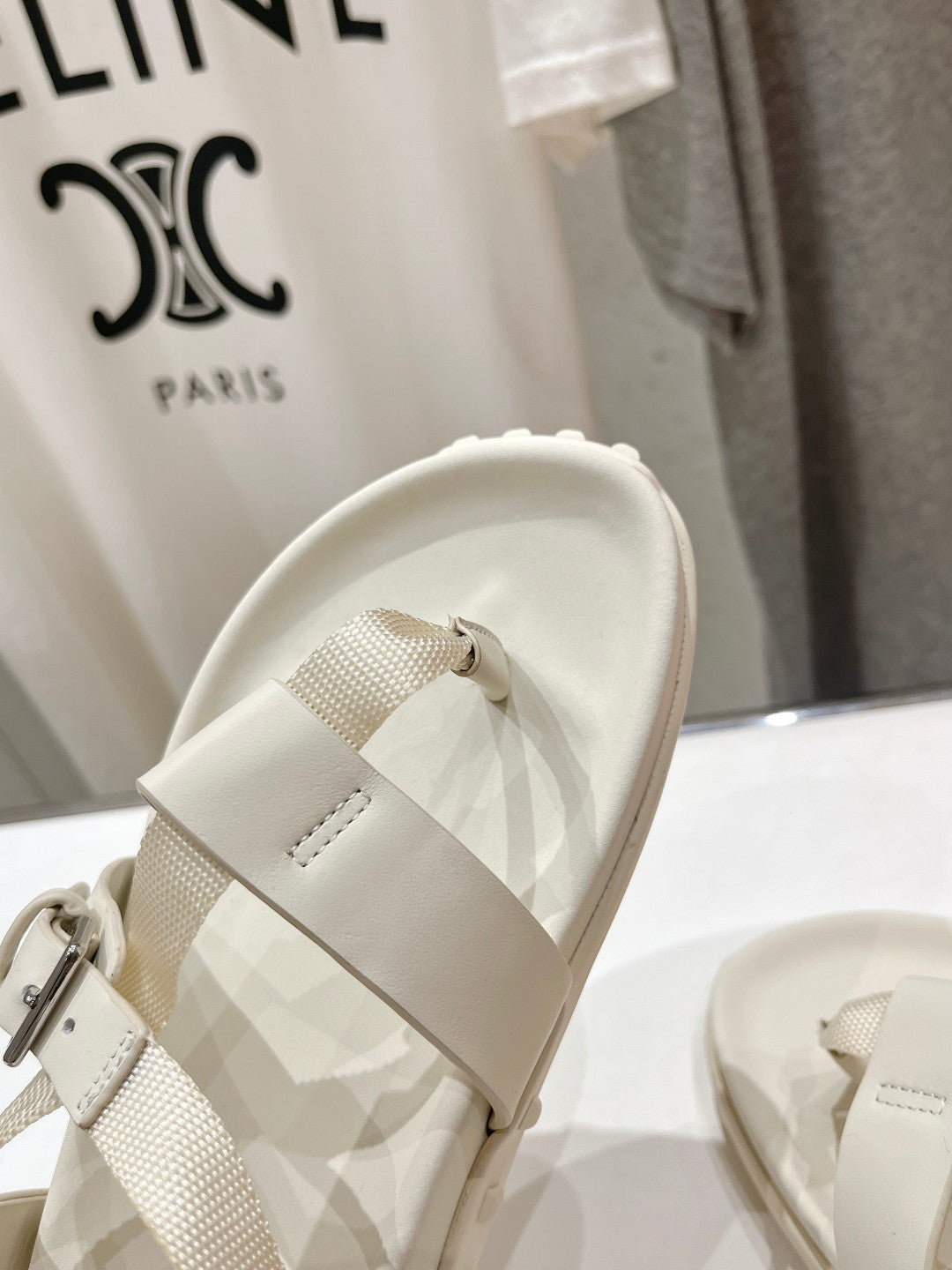 SANDAL BRAIDED 30 WHITE CALFSKIN、mysite、Cacoeks