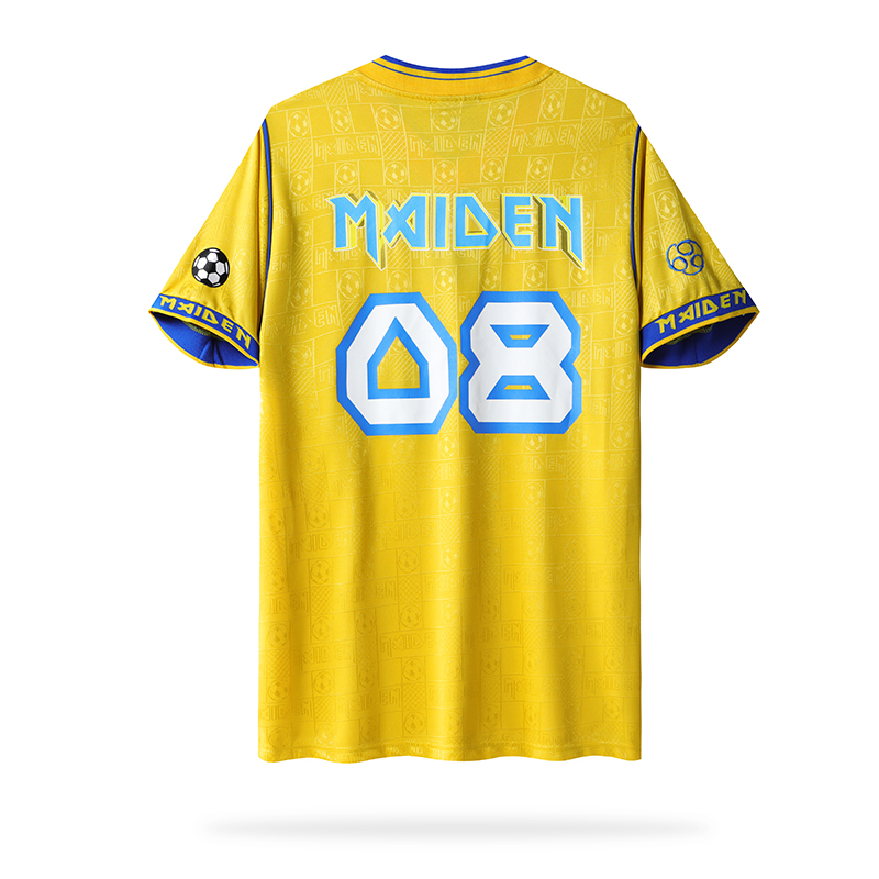 Higojerseys-Retro Iron Maiden 2008 Yellow Jersey