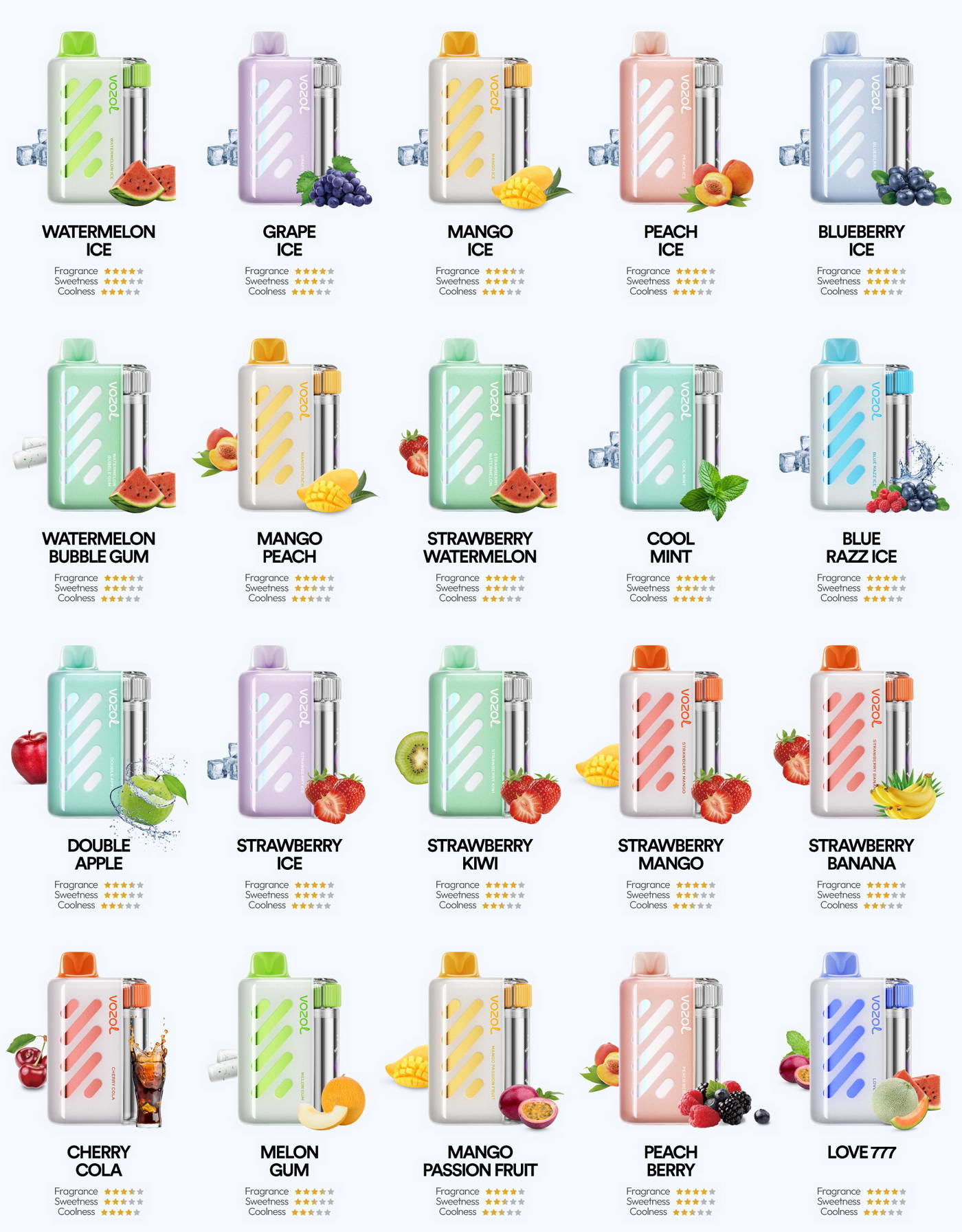 Vozol Vista 40000 Vape Kit | 1000mAh Battery | 20 Flavours