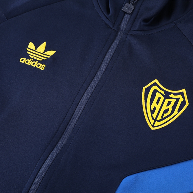 Higojerseys-Boca Juniors 24-25 Jacket Training Tracksuit - Deep Blue Top and Pants
