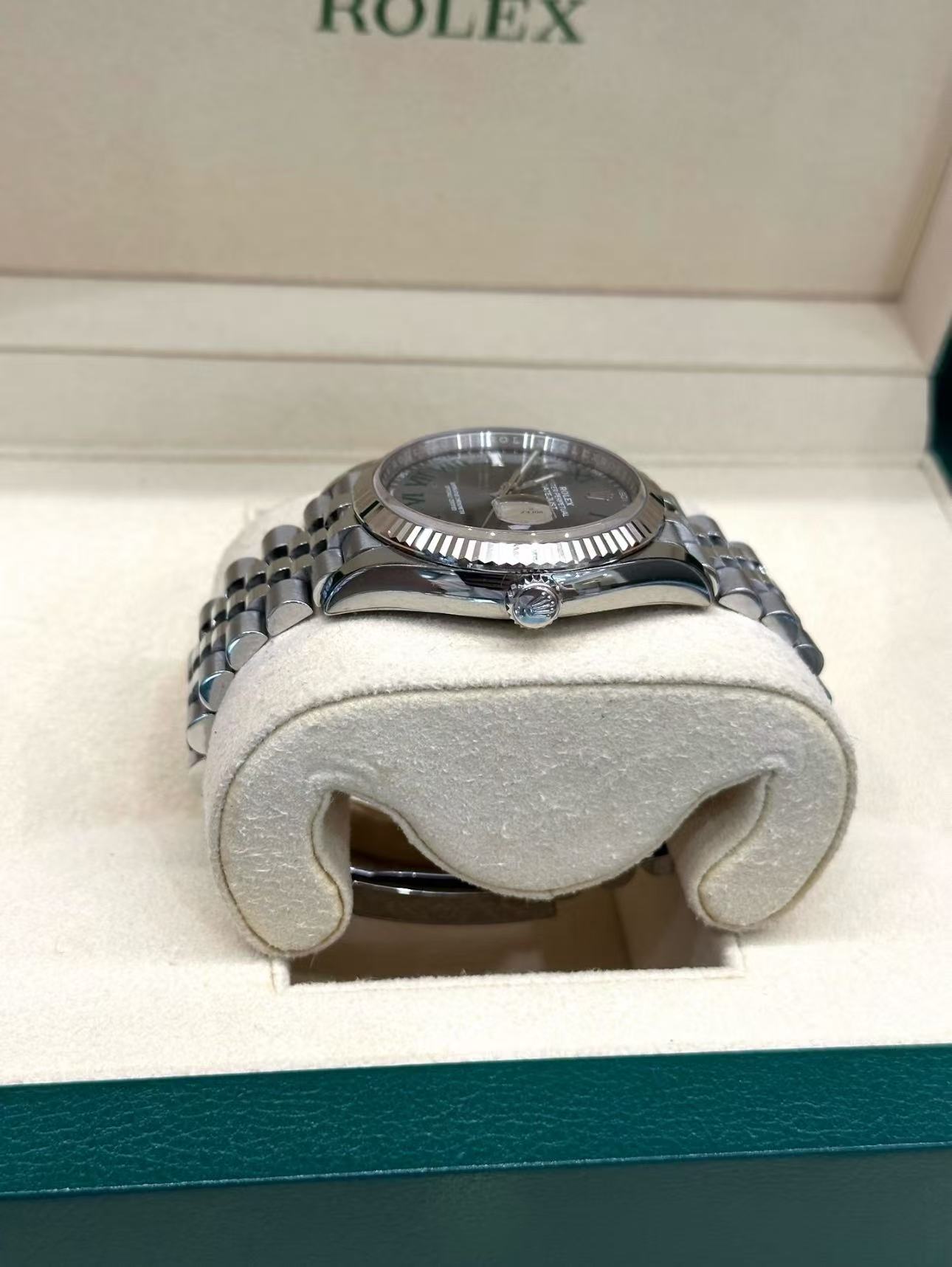 Rolex Datejust 36mm Super Clone Swiss Watch Stainless Steel Jubilee Bracelet Mint Green Dial Ref M126234-0045-3235 Swiss Movement