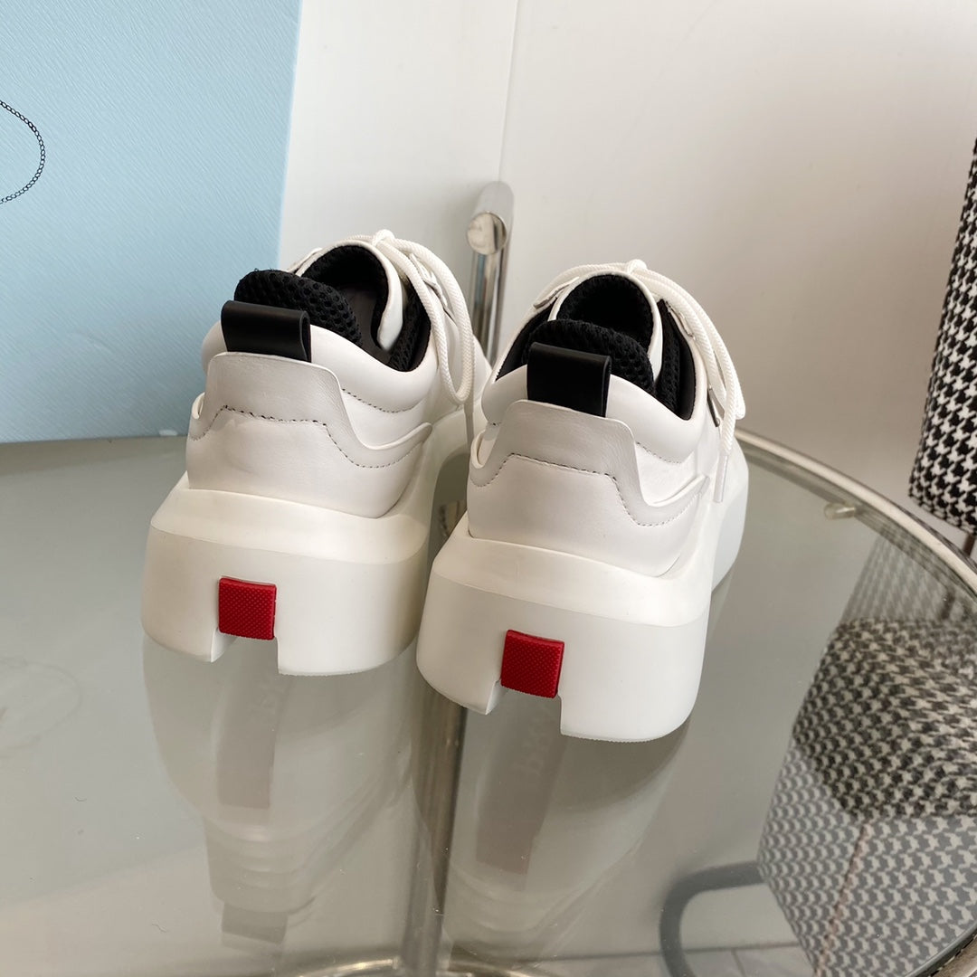 PRA THICK-SOLE SNEAKERS IN CALFSKIN、mysite、Cacoeks