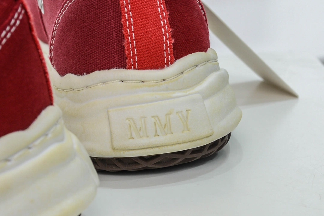 Maison Mihara Yasuhiro Peterson Vintage Sole Canvas Low-Top Sneaker in Red Cream、mysite、Cacoeks