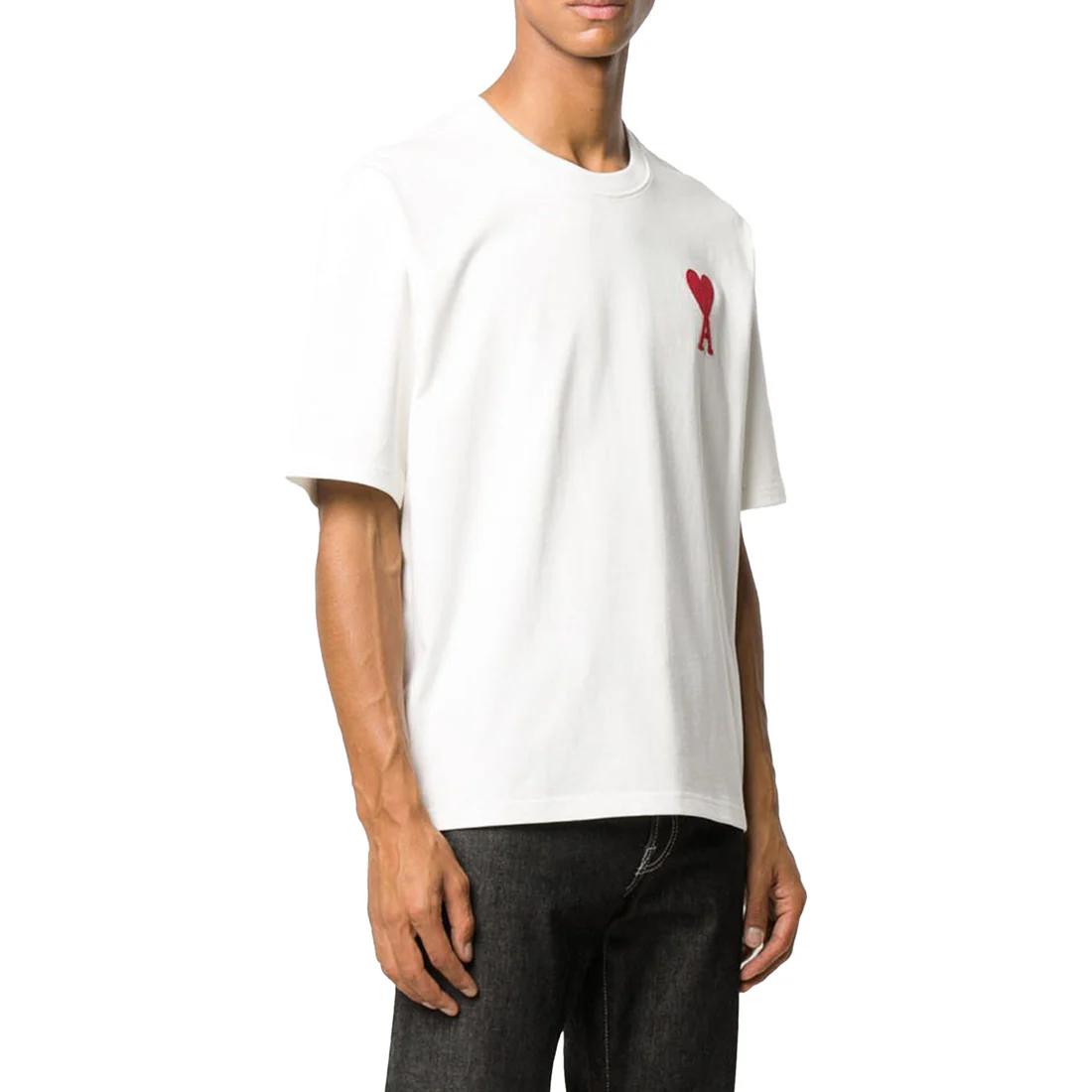 Ami Paris Big Heart T-Shirt Embroidered White、mysite、Cacoeks