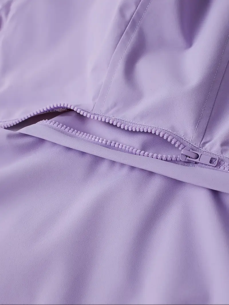 womens beige hooded zip up trench coat with drawstring waist multiple pockets casual long sleeve jacket for fall winter machine washable Product details 1