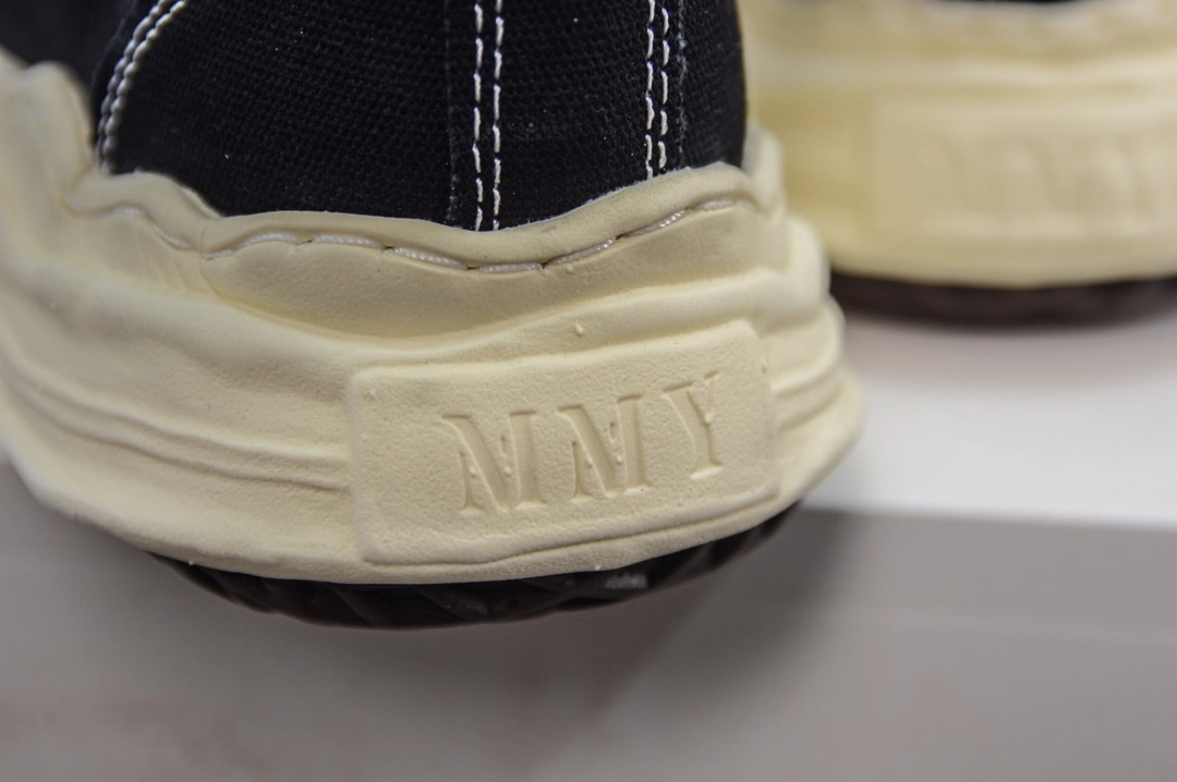 Maison Mihara Yasuhiro Hank VL OG Sole Canvas Low-top Sneaker Black Cream、mysite、Cacoeks