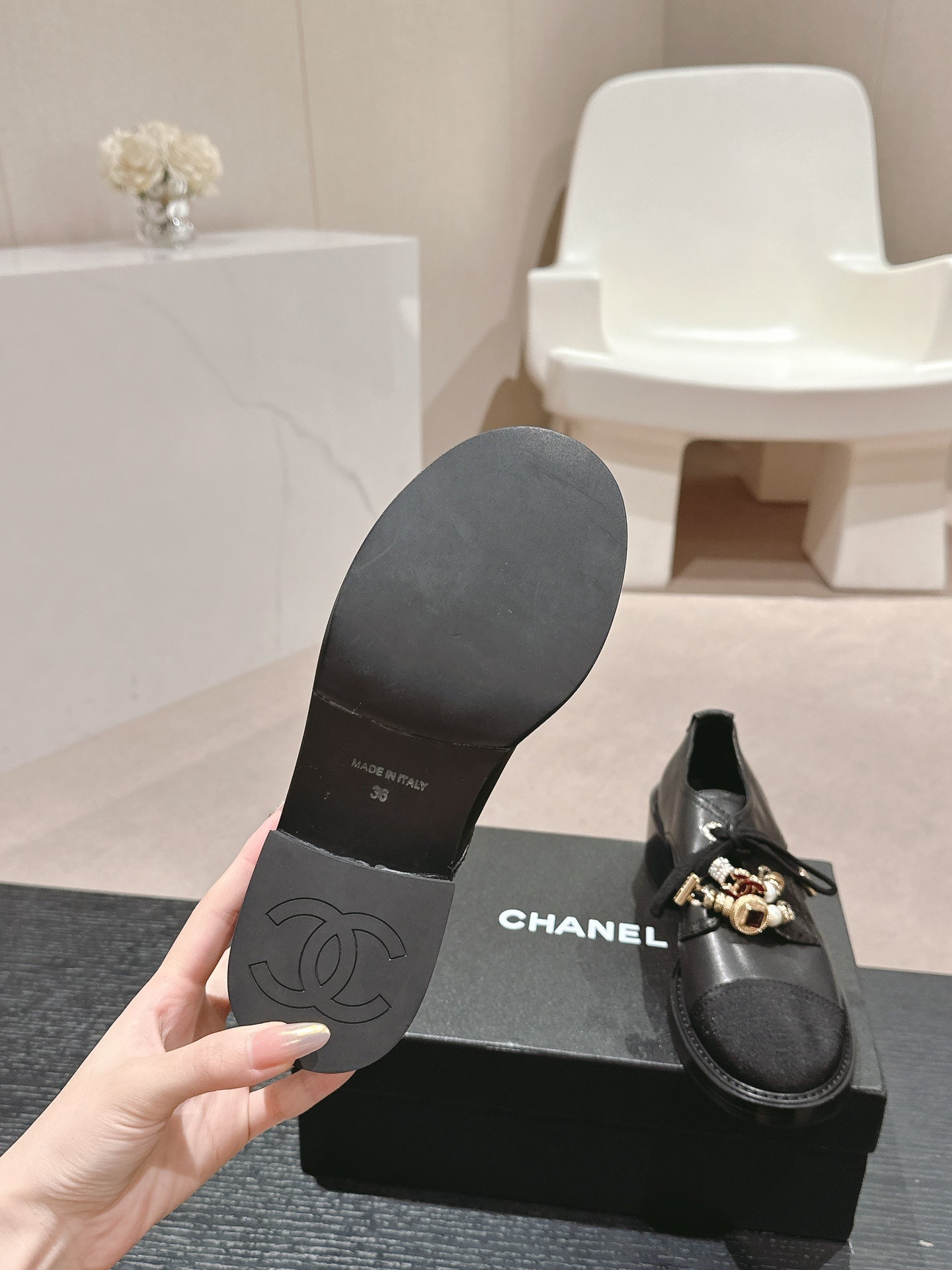 OXFORD SHOES BLACK SHEEPSKIN、mysite、Cacoeks