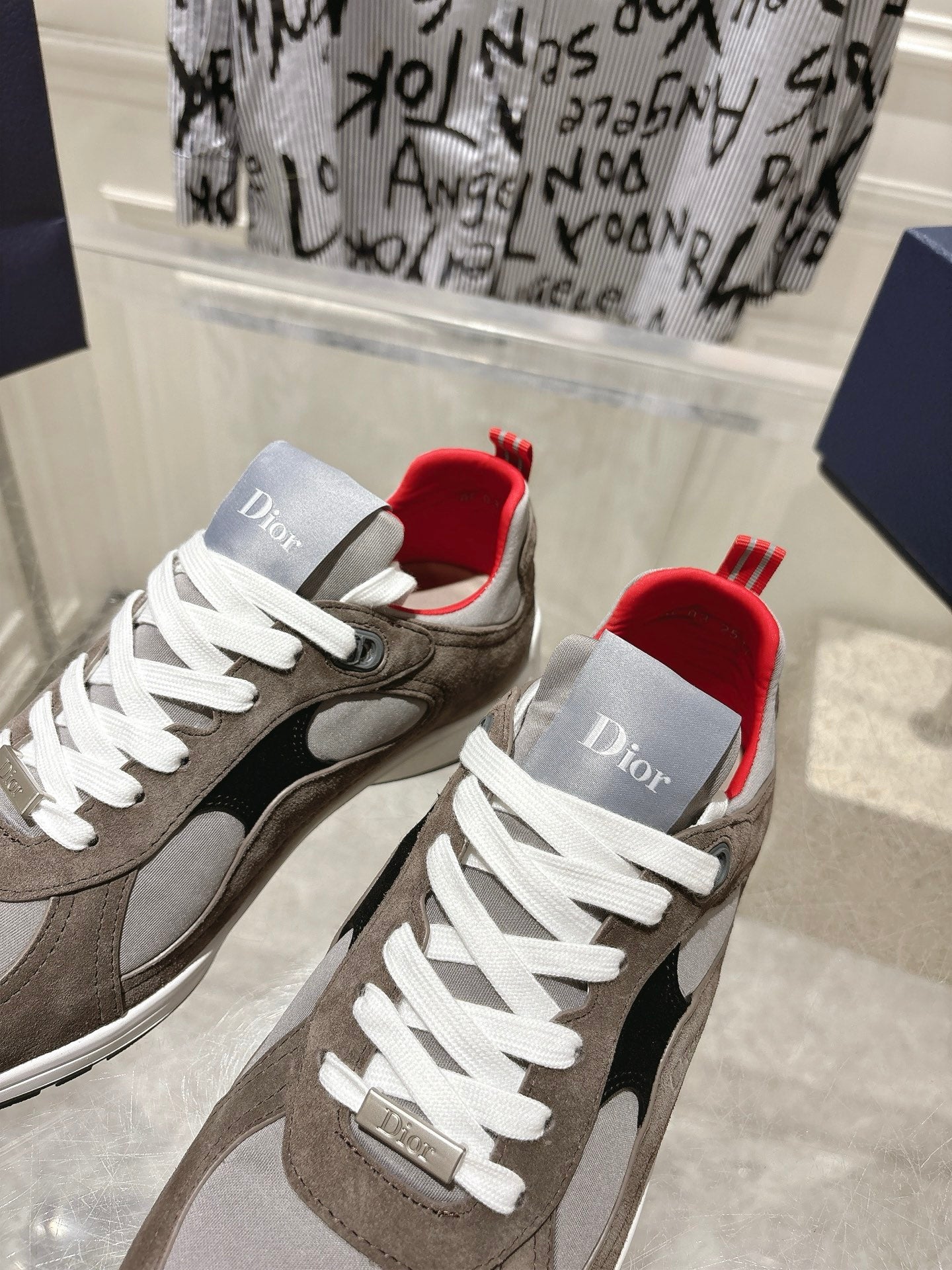 DIOR 25S MILE SERIES SNEAKERS 25MM IN BROWN SUEDE、mysite、Cacoeks