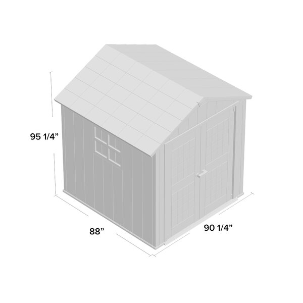 Oakland 7.5 ft. W x 7.5 ft. D Plastic Storage Shed