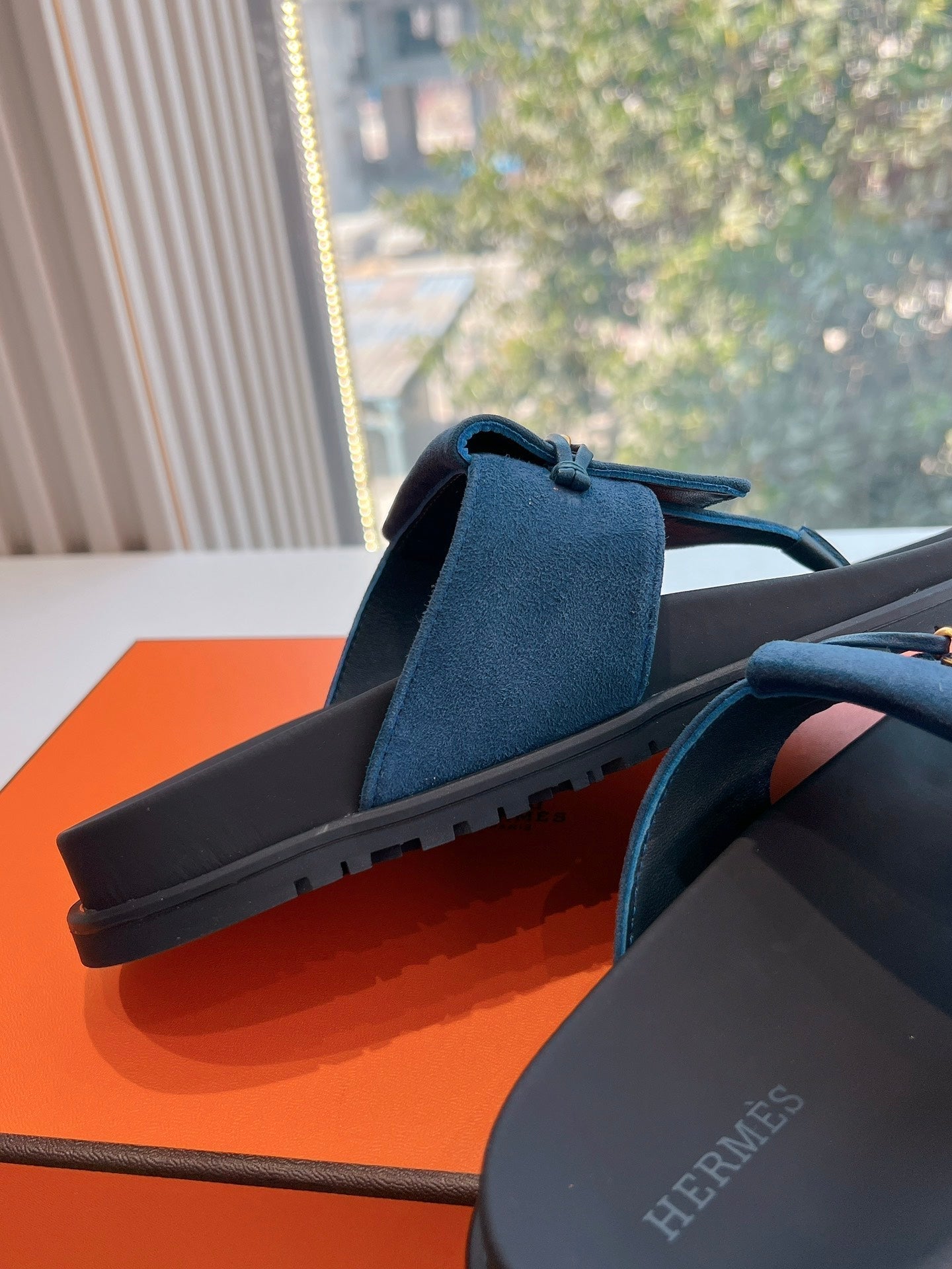 JOYCE SANDAL IN NAVY BLUE SUEDE、mysite、Cacoeks