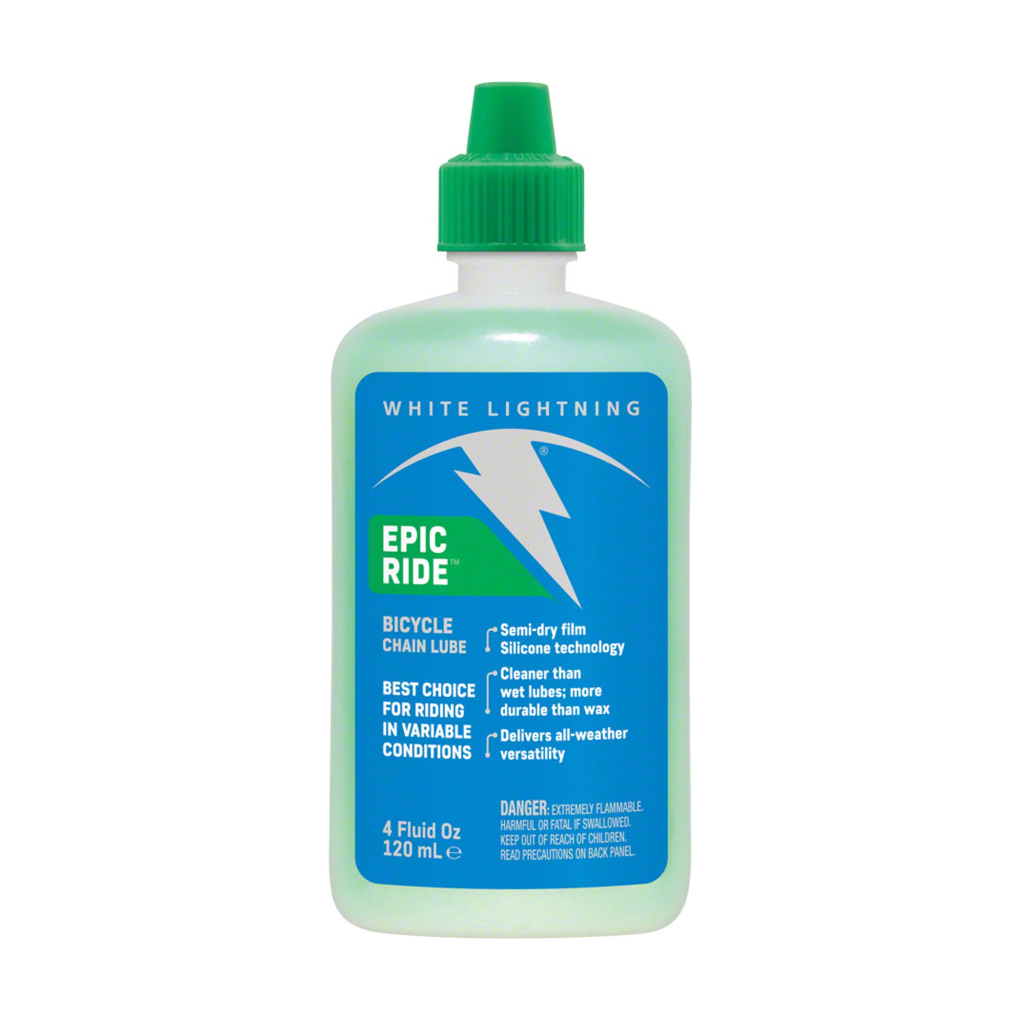 White Lightning Epic Ride Bike Chain Lube - 4 fl oz, Drip、mySite、bearsvspackers