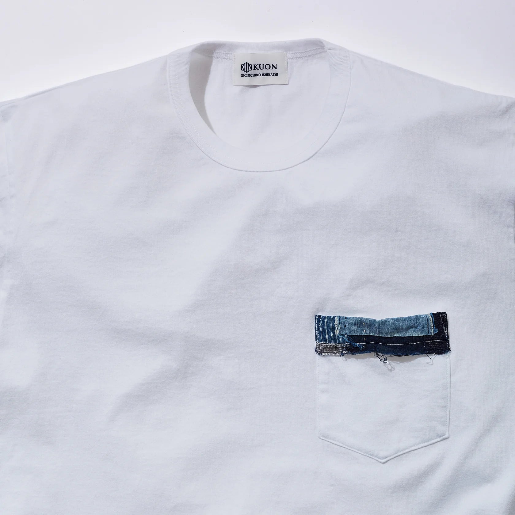 KUON 25S/S Boro Trimmed Pocket Tee  114CS06C1H1-00-02 