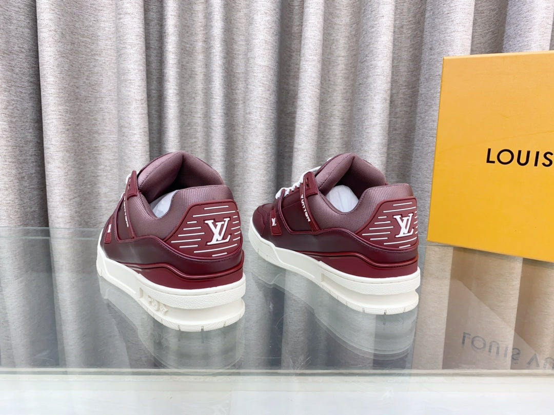 LV MAXI TRAINER IN GARNET RED CALFSKIN、mysite、Cacoeks